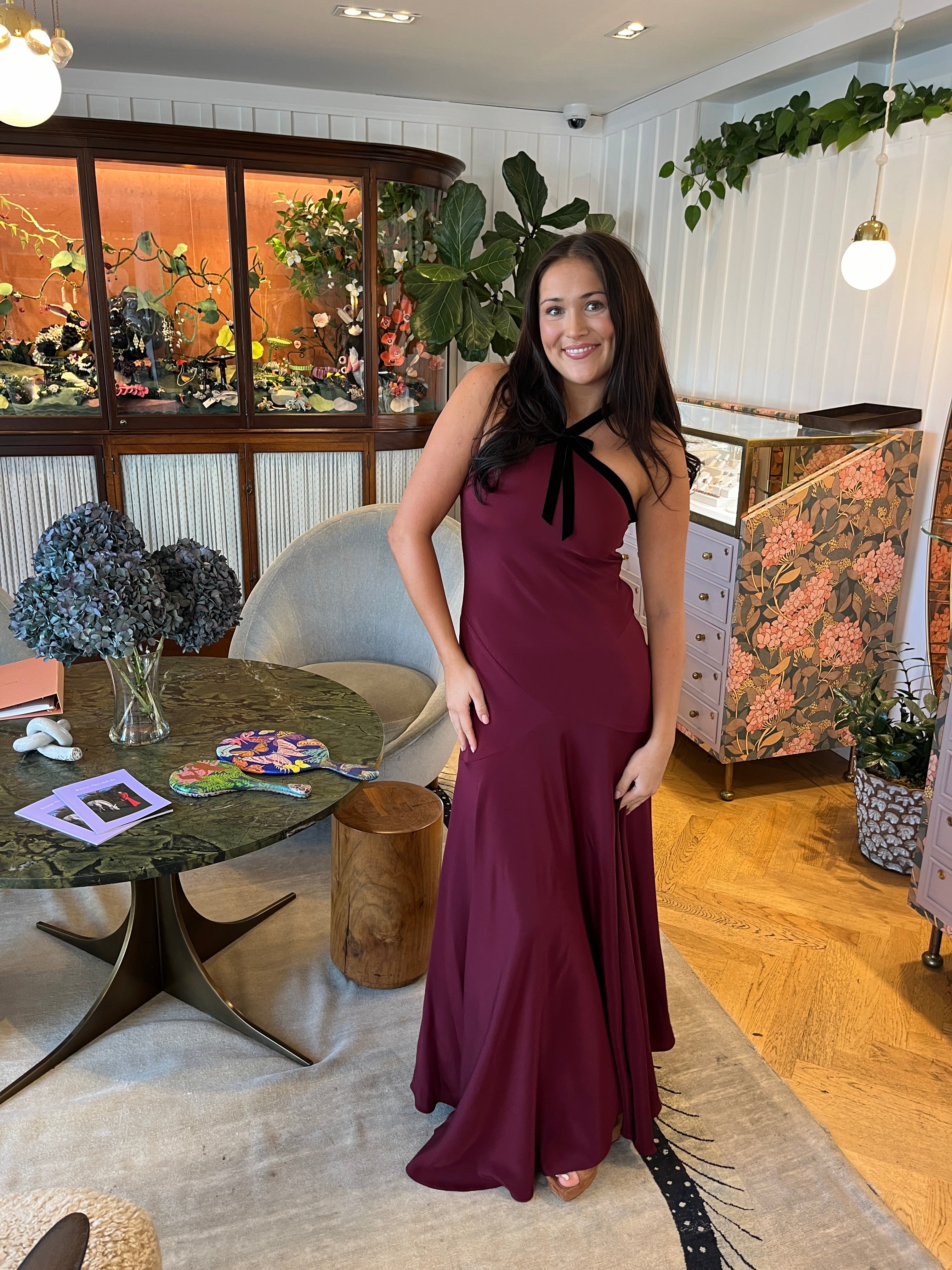 RODARTE | SILK CREPE HALTER DRESS