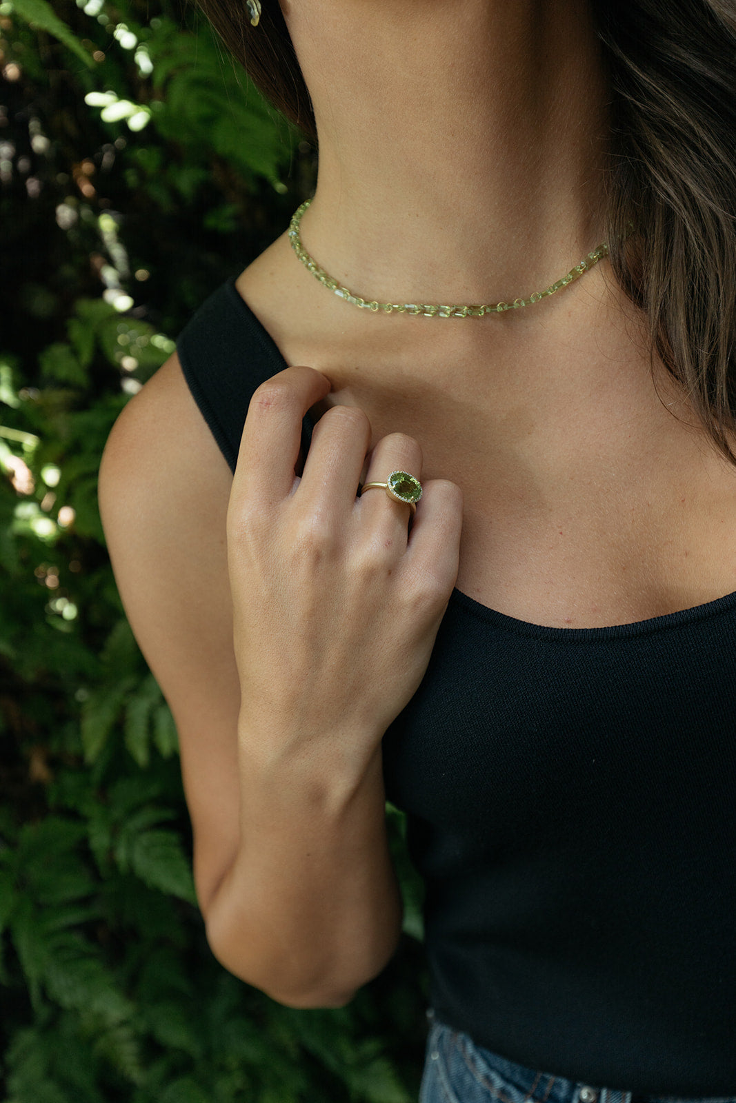 IRENE NEUWIRTH | GEMMY GEM OOAK GREEN TOURMALINE (4.42) RING WITH DIAMOND PAVE | WOMEN'S LUXURY DESIGNER CLOTHING, SHOES, HANDBAGS & JEWELRY | CAPITOL CHARLOTTE, NC & BRENTWOOD, CA