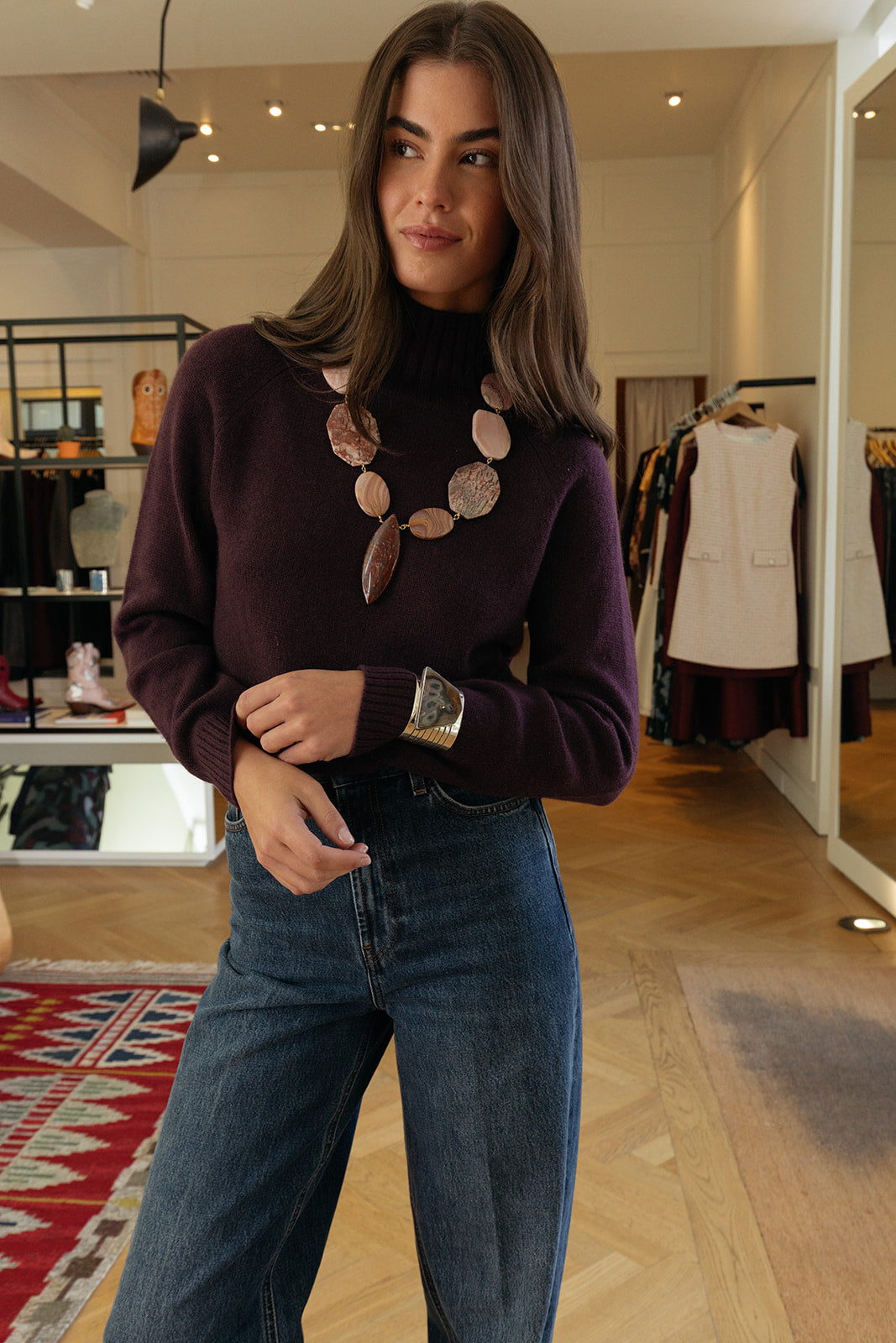 JODY CANDRIAN | PURPLE COW JASPER, RHODONITE, RHODOCHROSITE, LANDSCAPE JASPER AND RED RIVER JASPER NECKLACE | WOMEN'S LUXURY DESIGNER CLOTHING, SHOES, HANDBAGS & JEWELRY | CAPITOL CHARLOTTE, NC & BRENTWOOD, CA