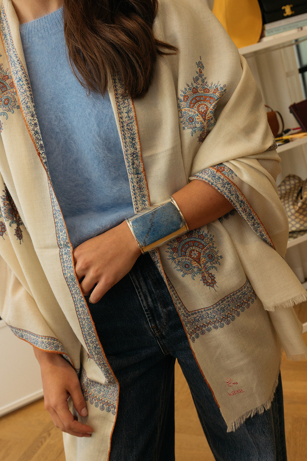 JODY CANDRIAN | XL STERLING CUFF WITH DENIM LAPIS | WOMEN'S LUXURY DESIGNER CLOTHING, SHOES, HANDBAGS & JEWELRY | CAPITOL CHARLOTTE, NC & BRENTWOOD, CA