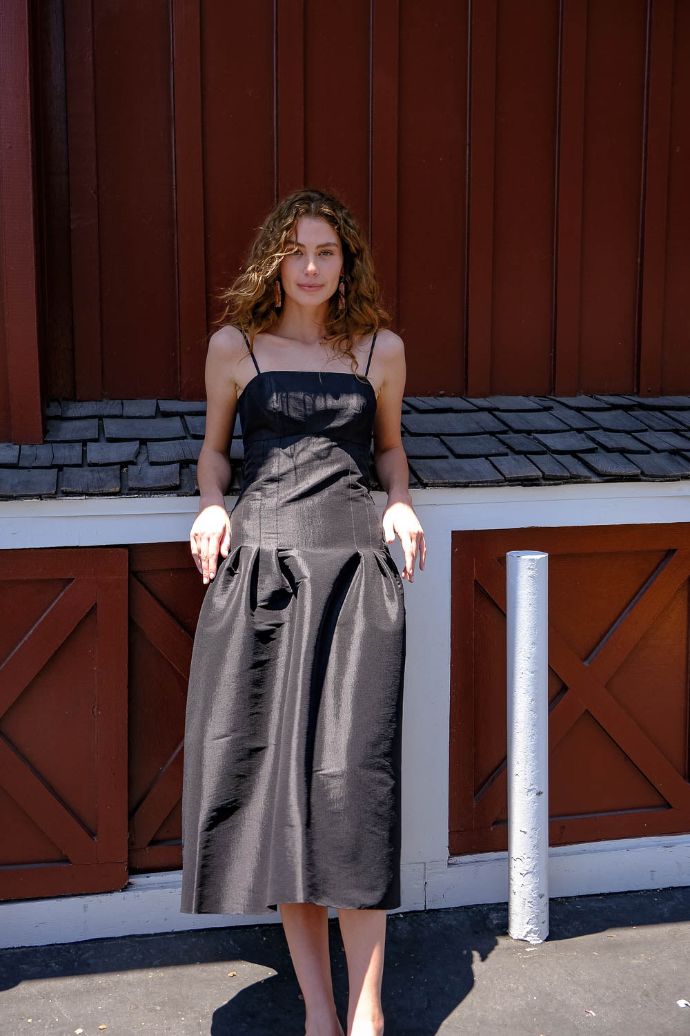 KIKA VARGAS | LENA MIDI DRESS | WOMEN'S LUXURY DESIGNER CLOTHING, JEWELRY & ACCESSORIES | CAPITOL CHARLOTTE, NC & BRENTWOOD, CA