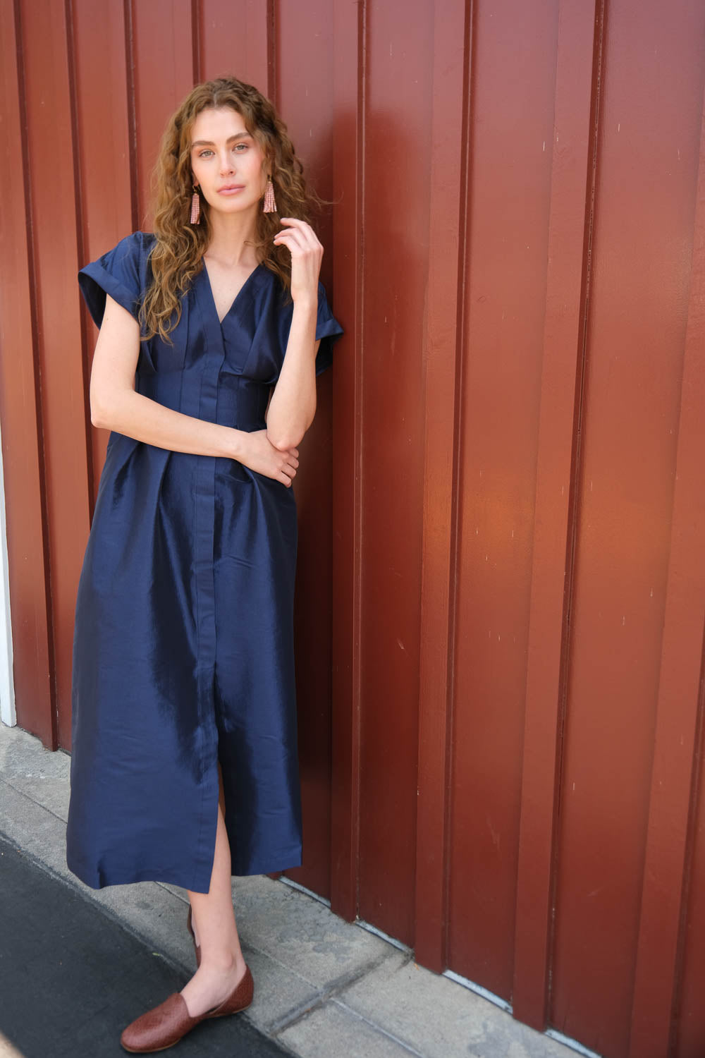 KIKA VARGAS | TSIGE MIDI DRESS | WOMEN'S LUXURY DESIGNER CLOTHING, JEWELRY & ACCESSORIES | CAPITOL CHARLOTTE, NC & BRENTWOOD, CA