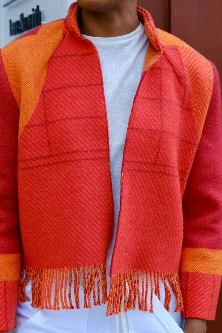 LILY EVE | RUBY FRINGE BLANKET JACKET | WOMEN'S LUXURY DESIGNER CLOTHING, SHOES, HANDBAGS & JEWELRY | CAPITOL CHARLOTTE, NC & BRENTWOOD, CA