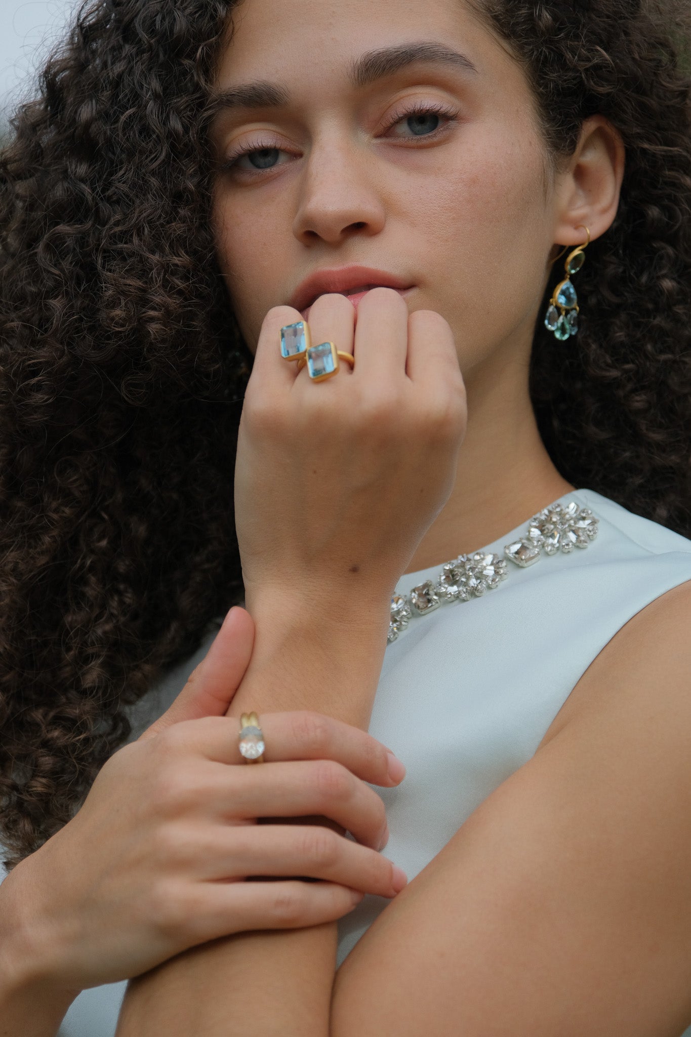 MARIE-HELENE DE TAILLAC | AQUAMARINE HEDY RING | WOMEN'S LUXURY DESIGNER CLOTHING, SHOES, HANDBAGS & JEWELRY | CAPITOL CHARLOTTE, NC & BRENTWOOD, CA