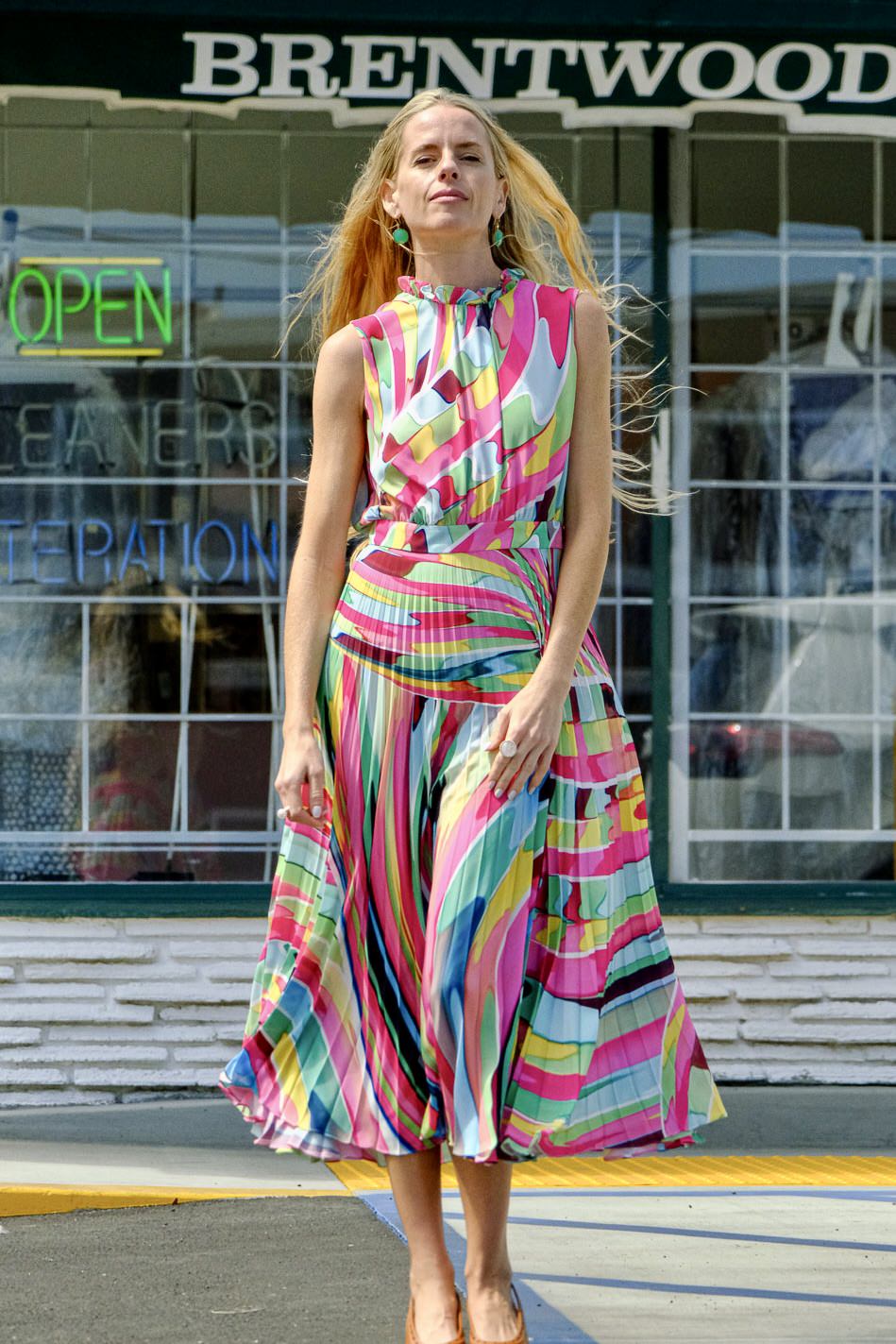 MARY KATRANTZOU | PRINTED HOLLIE MIDI DRESS | WOMEN'S LUXURY DESIGNER CLOTHING, JEWELRY & ACCESSORIES | CAPITOL CHARLOTTE, NC & BRENTWOOD, CA