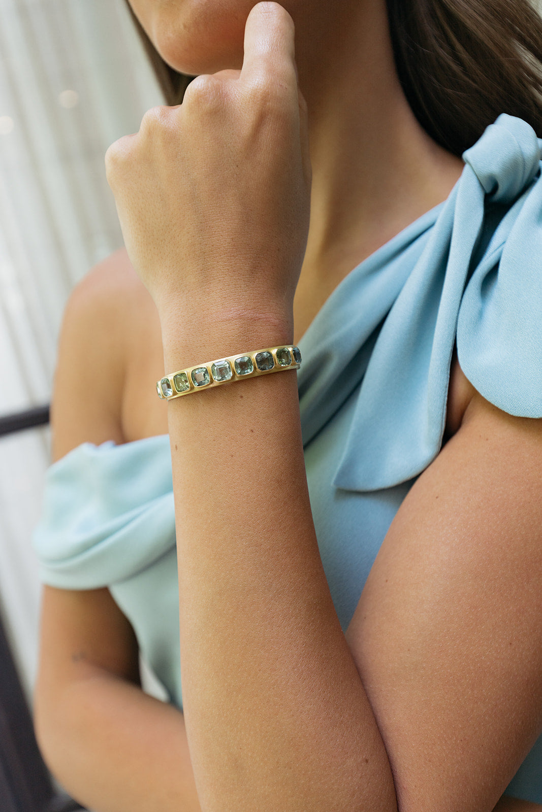 MARIE-HELENE DE TAILLAC | GREEN TOURMALINE (15.87) PUNKY CUFF