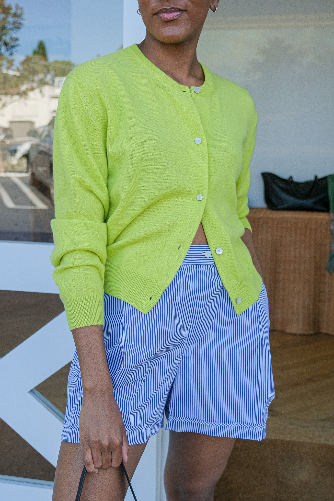 NACKIYÉ | NAVY STRIPE DRAWER SHORT | WOMEN'S LUXURY DESIGNER CLOTHING, SHOES, HANDBAGS & JEWELRY | CAPITOL CHARLOTTE, NC & BRENTWOOD, CA