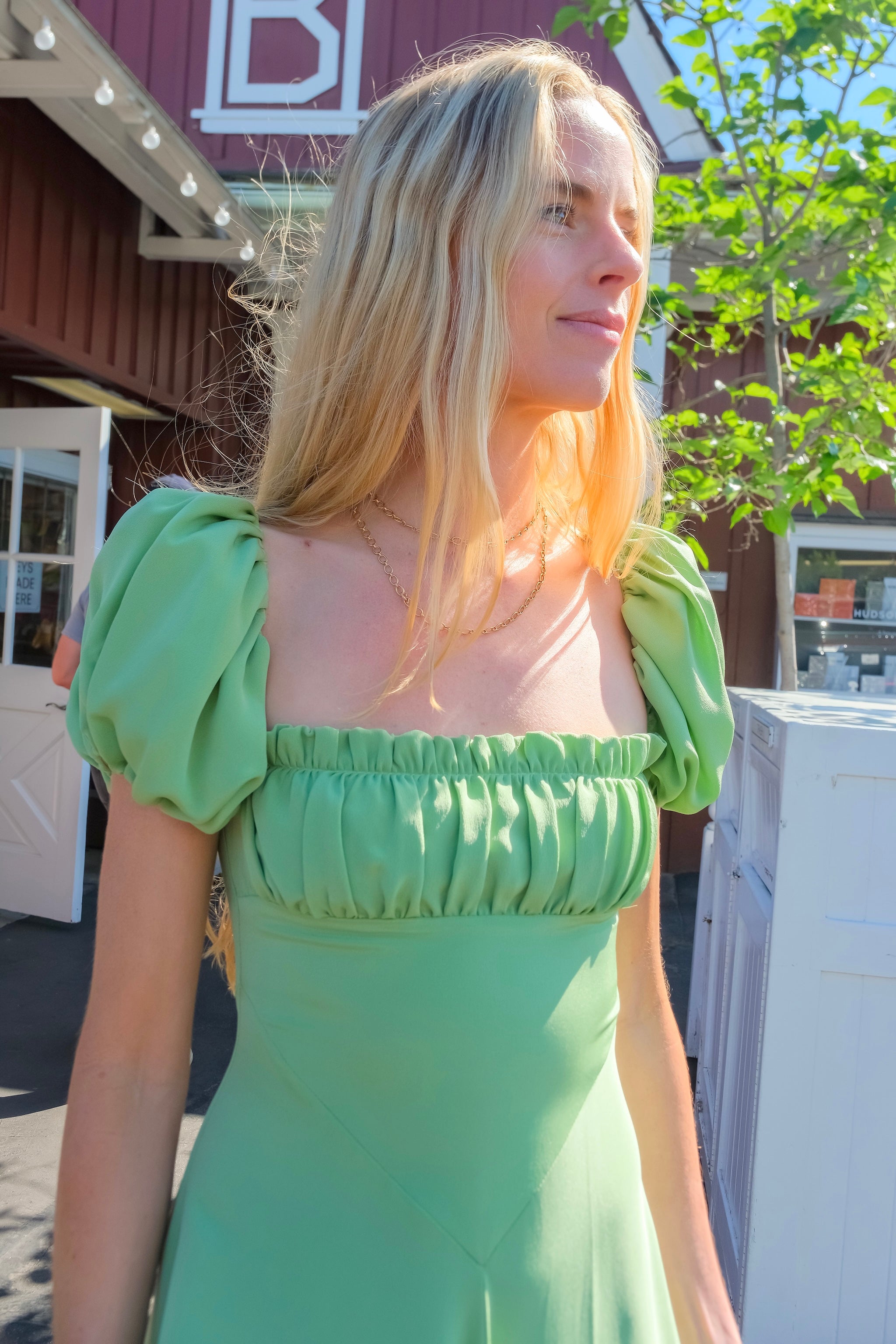 RODARTE | GREEN SILK CREPE DRESS | WOMEN'S LUXURY DESIGNER CLOTHING, SHOES, HANDBAGS & JEWELRY | CAPITOL CHARLOTTE, NC & BRENTWOOD, CA