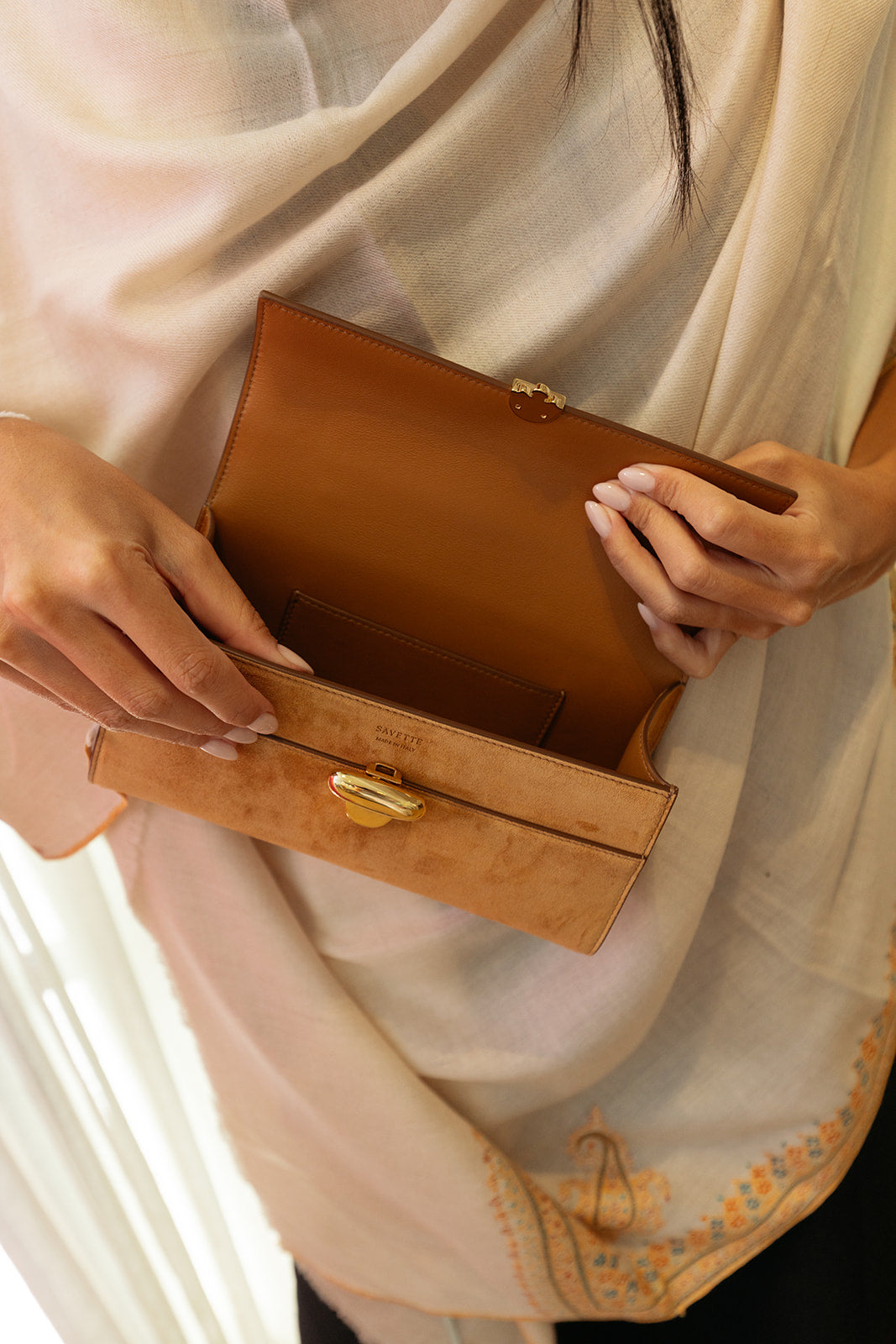 SAVETTE | SUEDE SYMMETRY POCHETE | WOMEN'S LUXURY DESIGNER CLOTHING, SHOES, HANDBAGS & JEWELRY | CAPITOL CHARLOTTE, NC & BRENTWOOD, CA