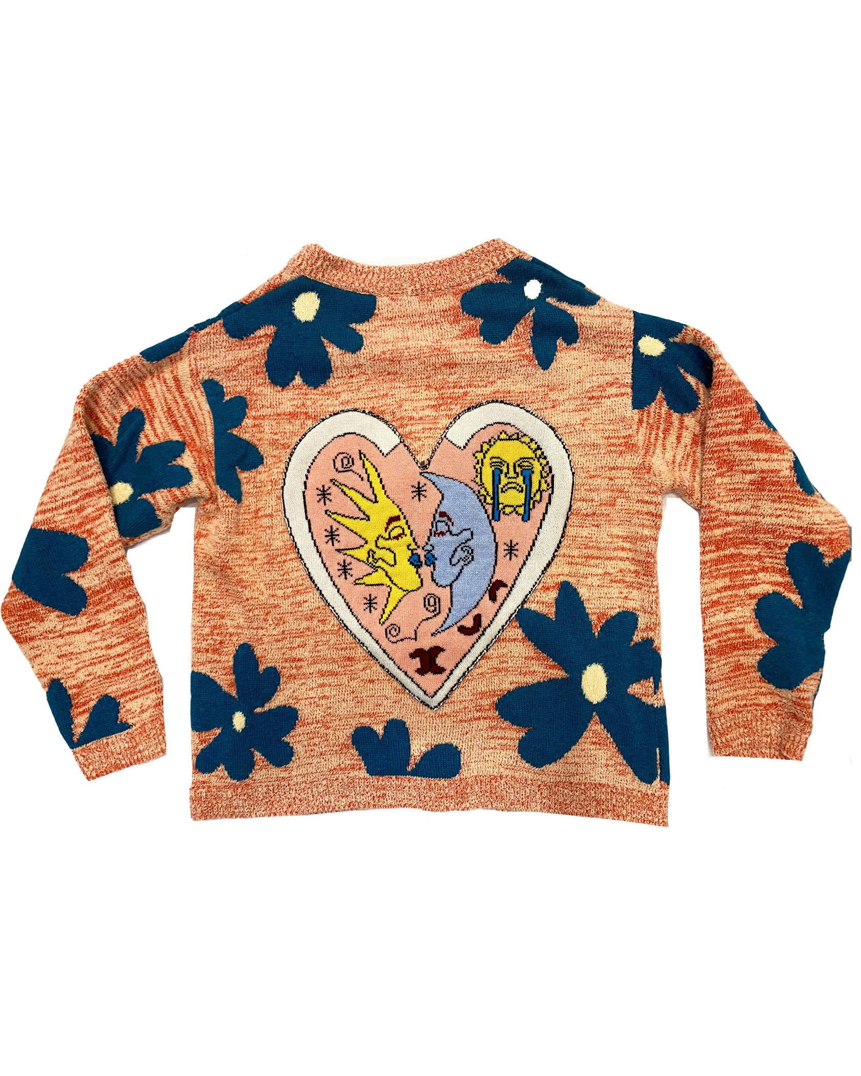 THE ELDER STATESMAN | FLORAL SUN AND MOON CARDIGAN