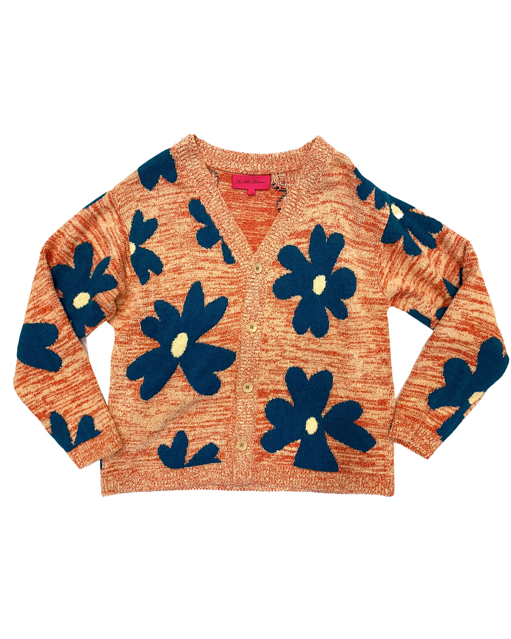 THE ELDER STATESMAN | FLORAL SUN AND MOON CARDIGAN