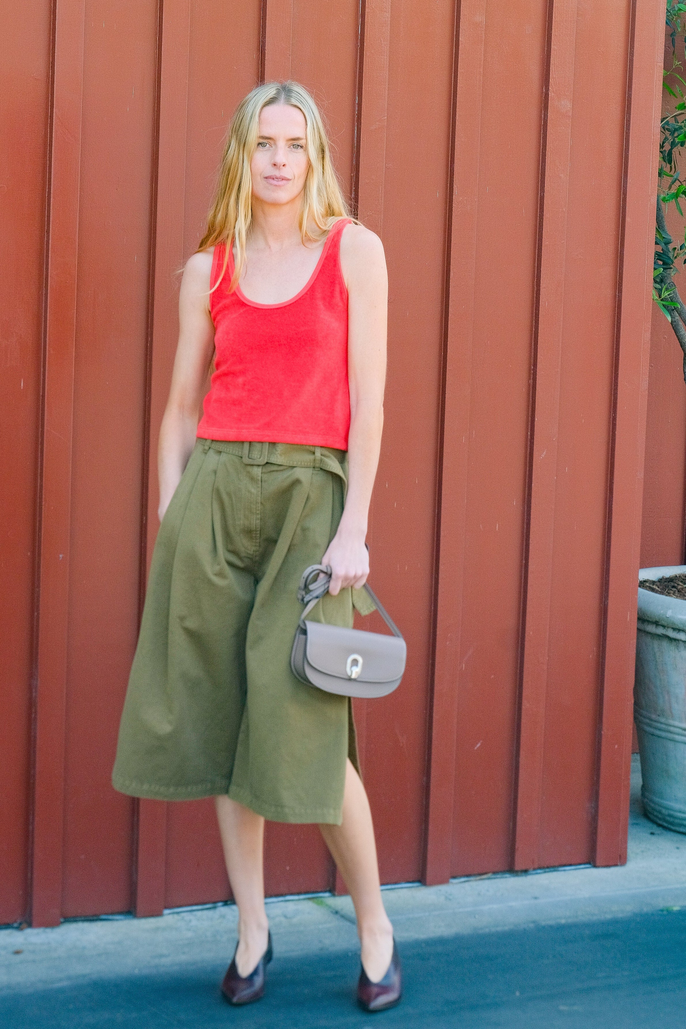 Framboise cotton-blend terry racerback tank from Suzie Kondi with a slim cropped silhouette and scoop neckline. Available in Brentwood, CA and Charlotte, NC.