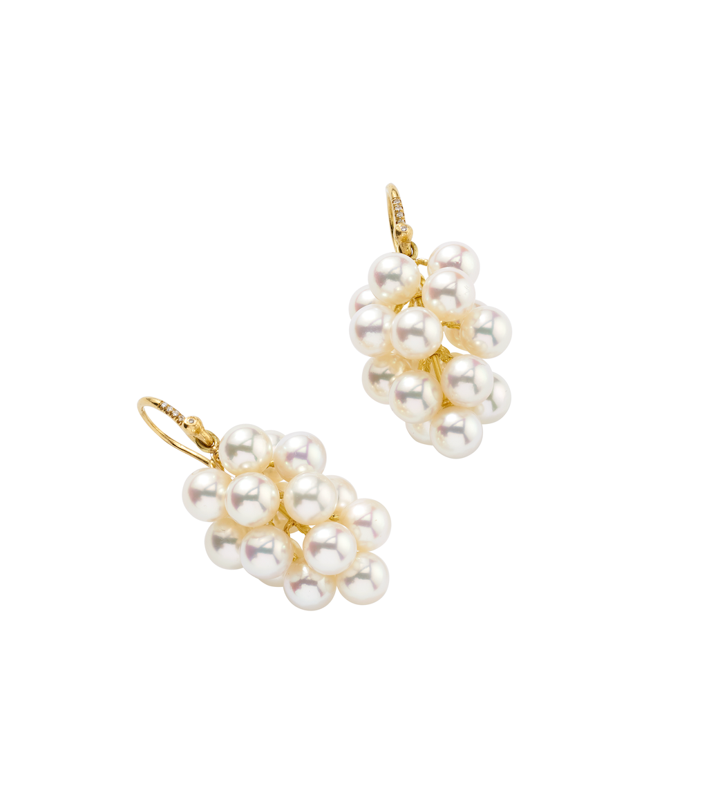 IRENE NEUWIRTH | CLUSTER PEARL EARRINGS