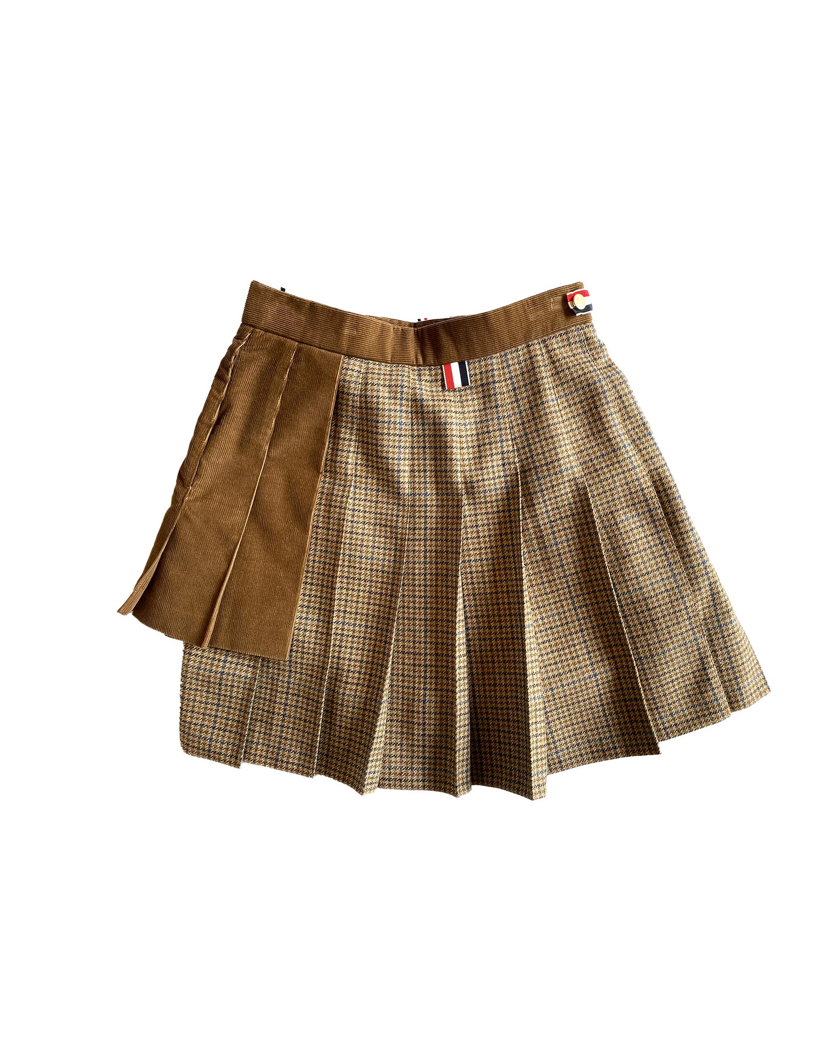 THOM BROWNE | WRAP CORDUROY MINI SKIRT