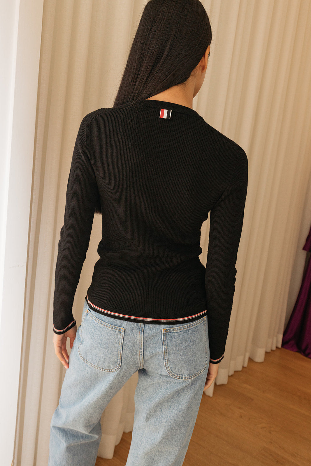 THOM BROWNE | RIB STITCH CARDIGAN | WOMEN'S LUXURY DESIGNER CLOTHING, SHOES, HANDBAGS & JEWELRY | CAPITOL CHARLOTTE, NC & BRENTWOOD, CA