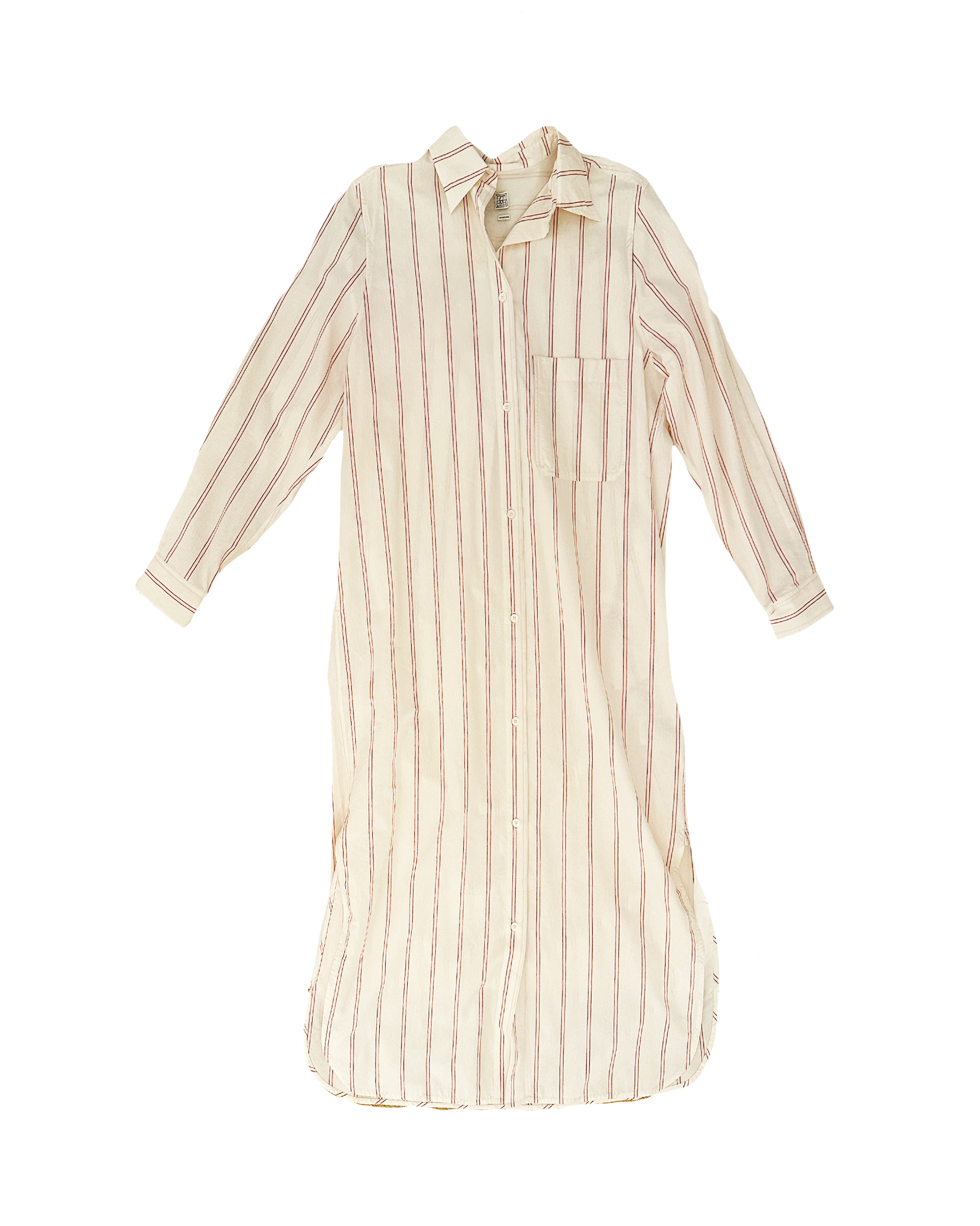TOTEME | LONG SLEEVE STRIPED TUNIC DRESS