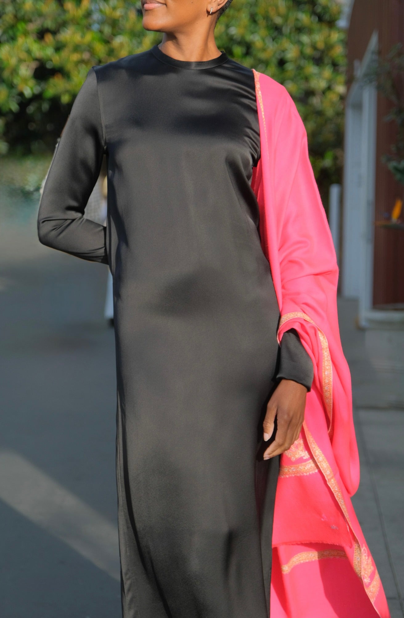 Black long sleeve maxi dress from Toteme. Available in Charlotte, NC and Brentwood, CA.