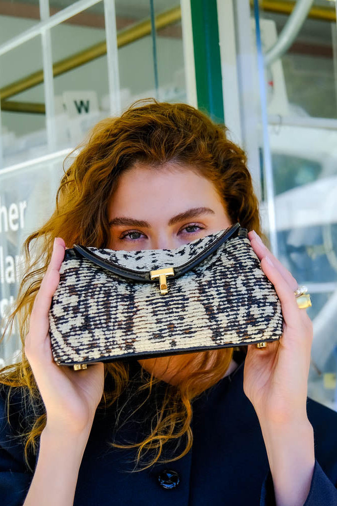 TOTEME | MINI T-LOCK PAISLEY CLUTCH | WOMEN'S LUXURY DESIGNER CLOTHING, JEWELRY & ACCESSORIES | CAPITOL CHARLOTTE, NC & BRENTWOOD, CA