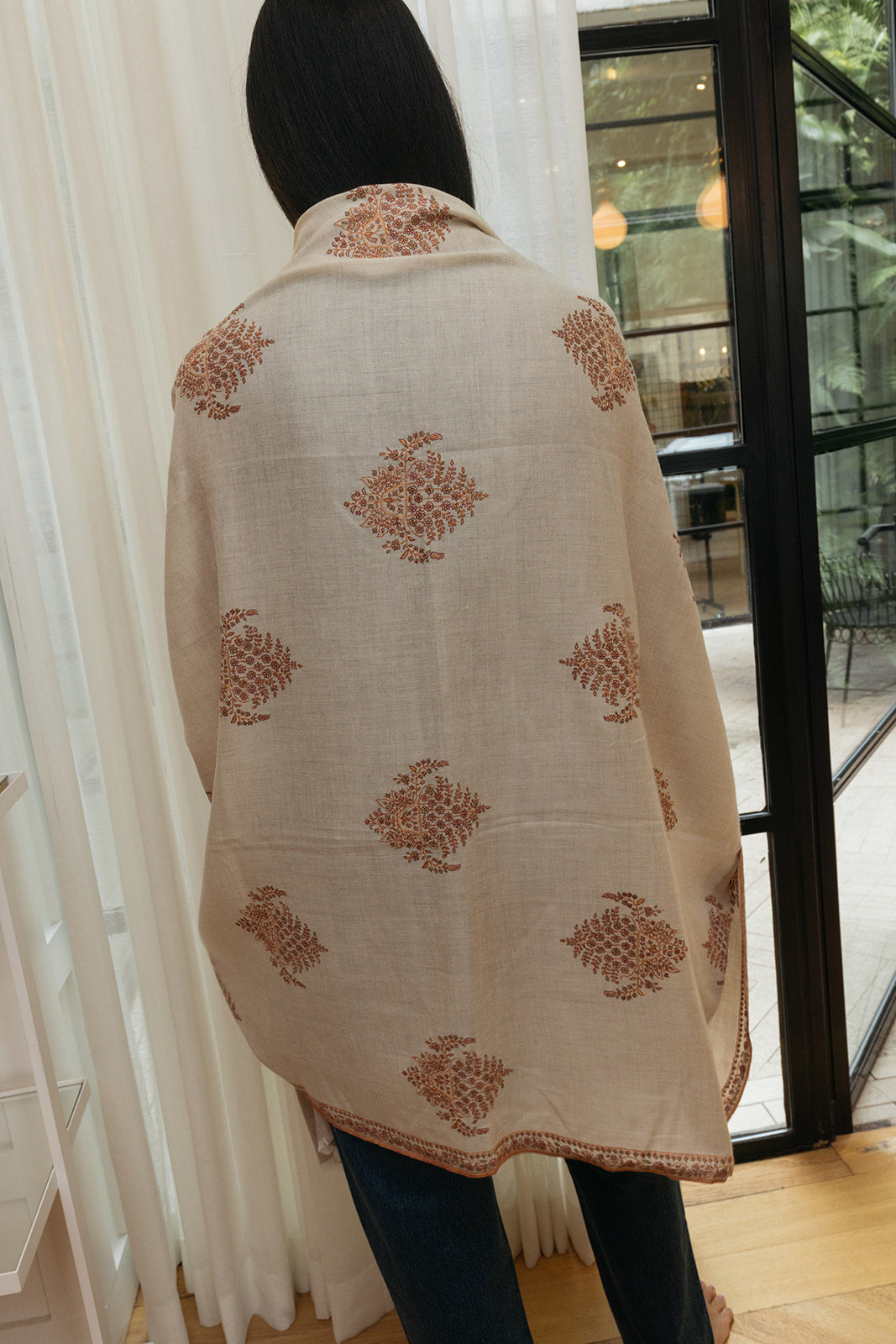 YASER | FLORAL MOTIF SHAWL 5 | WOMEN'S LUXURY DESIGNER CLOTHING, SHOES, HANDBAGS & JEWELRY | CAPITOL CHARLOTTE, NC & BRENTWOOD, CA
