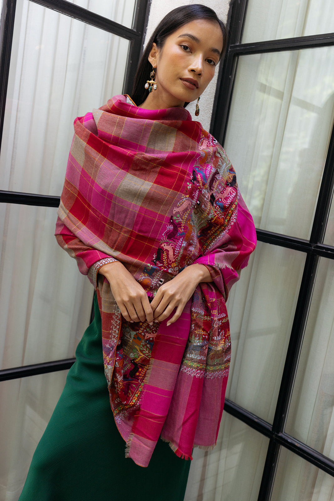 YASER | ANIMAL BORDER SHAWL