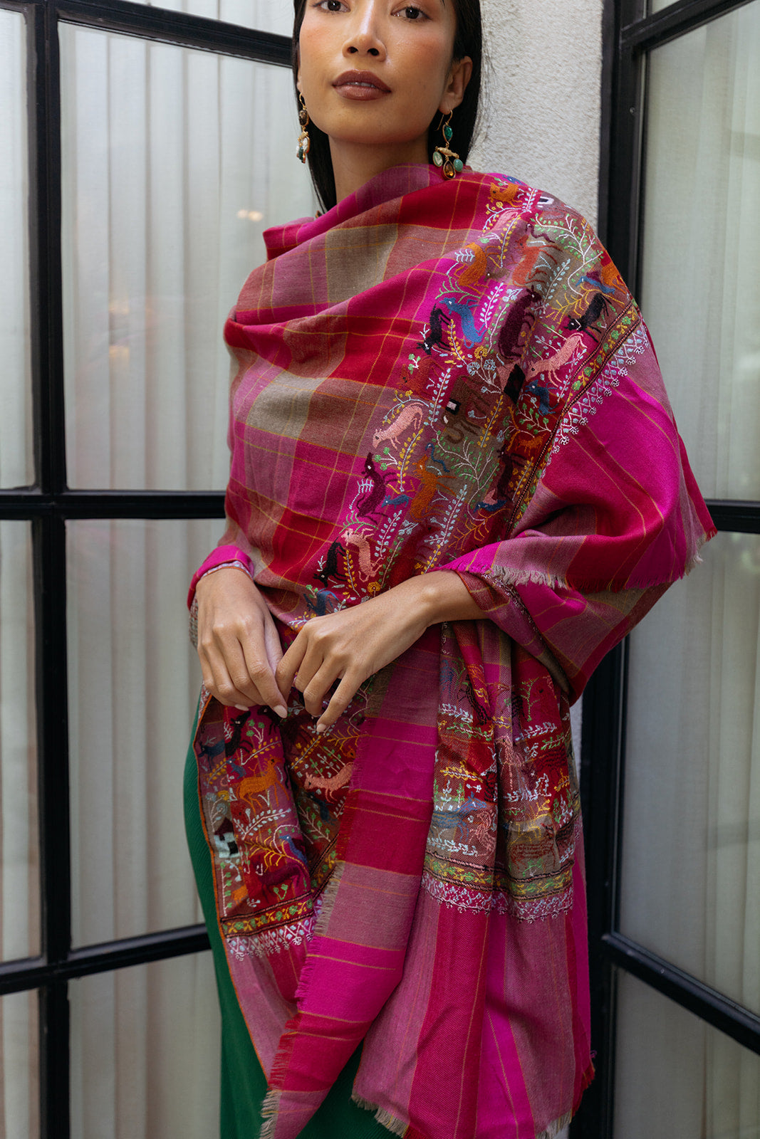 YASER | ANIMAL BORDER SHAWL