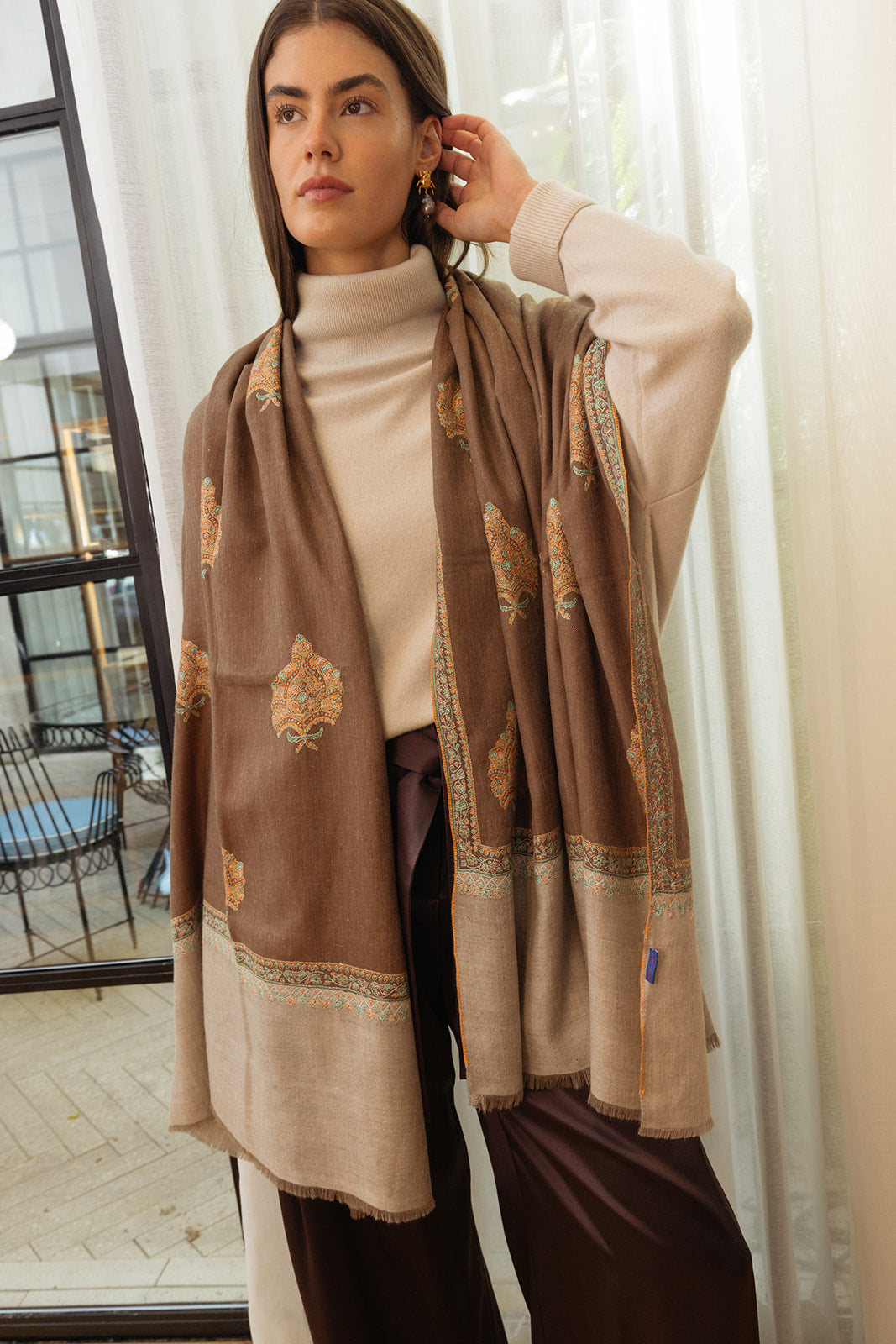 YASER | MOTIF SHAWL 4 | WOMEN'S LUXURY DESIGNER CLOTHING, SHOES, HANDBAGS & JEWELRY | CAPITOL CHARLOTTE, NC & BRENTWOOD, CA