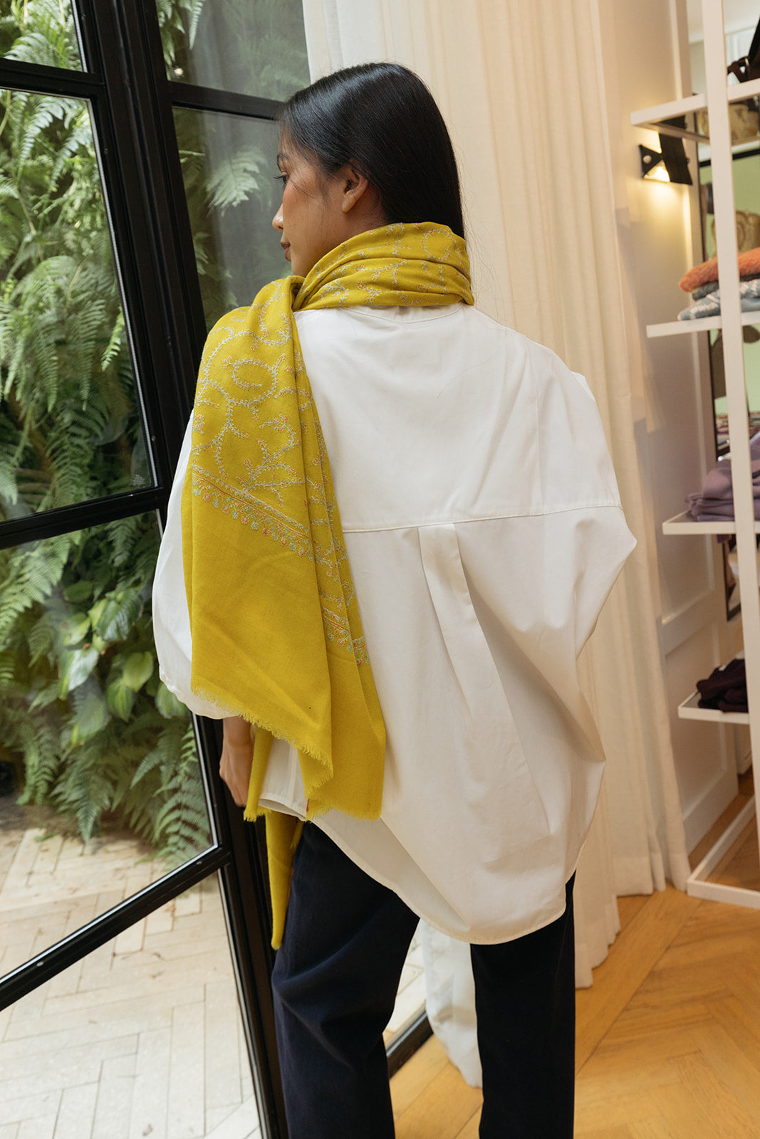 YASER | SWIRL SHAWL 2 | WOMEN'S LUXURY DESIGNER CLOTHING, SHOES, HANDBAGS & JEWELRY | CAPITOL CHARLOTTE, NC & BRENTWOOD, CA