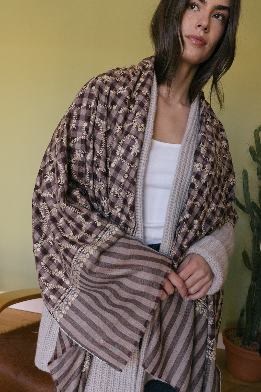 YASER | SWIRL EMB SHAWL 3 | WOMEN'S LUXURY DESIGNER CLOTHING, SHOES, HANDBAGS & JEWELRY | CAPITOL CHARLOTTE, NC & BRENTWOOD, CA