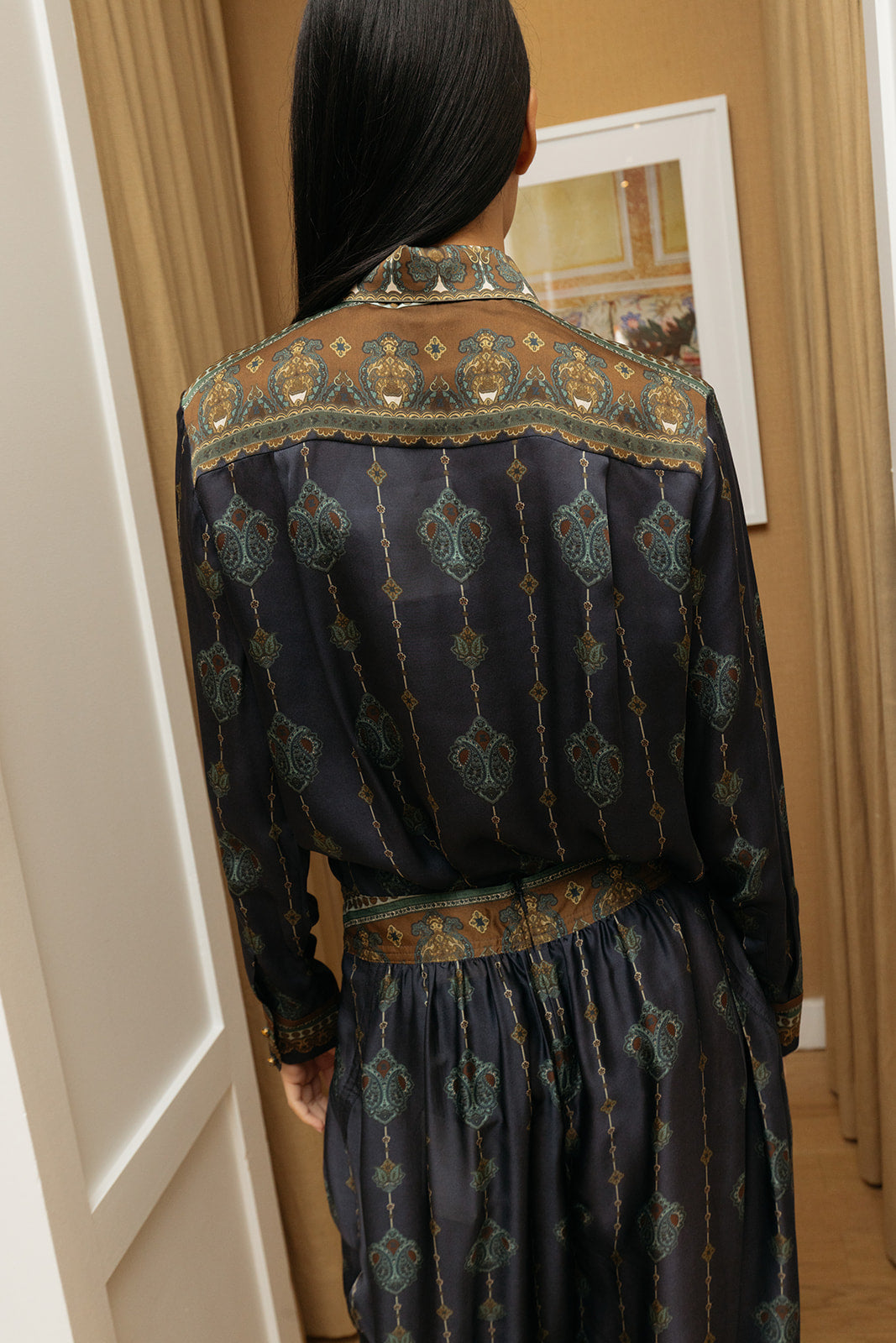 ZIMMERMANN | PRINTED ASCENT SATIN SCARF SHIRT | WOMEN'S LUXURY DESIGNER CLOTHING, SHOES, HANDBAGS & JEWELRY | CAPITOL CHARLOTTE, NC & BRENTWOOD, CA
