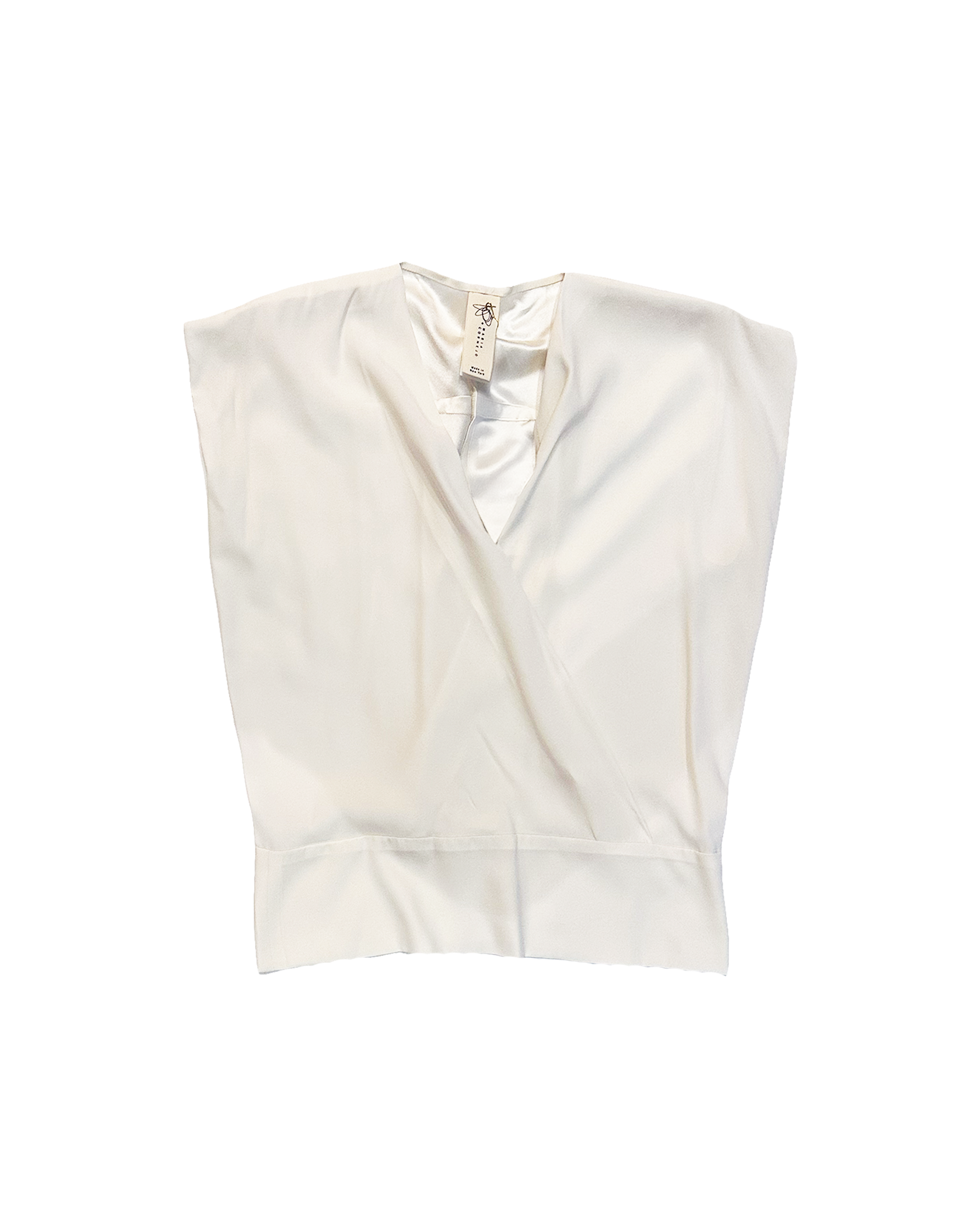 ZERO+MARIA CORNEJO | SLEEVELESS WRAP SILK MIDO TOP