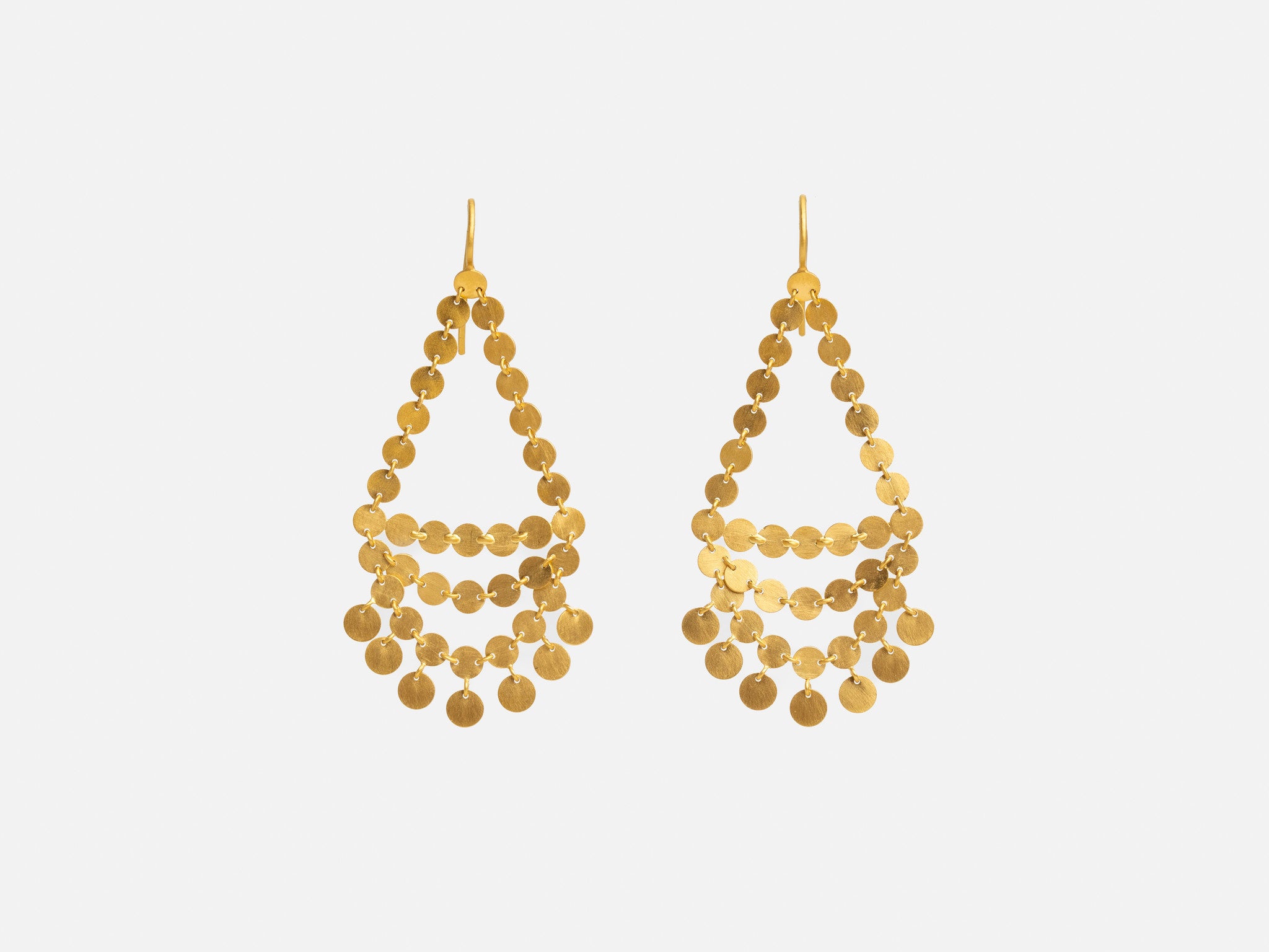 MARIE HÉLÈNE DE TAILLAC | EXTRA LARGE GOLD DANCING SEQUIN EARRINGS