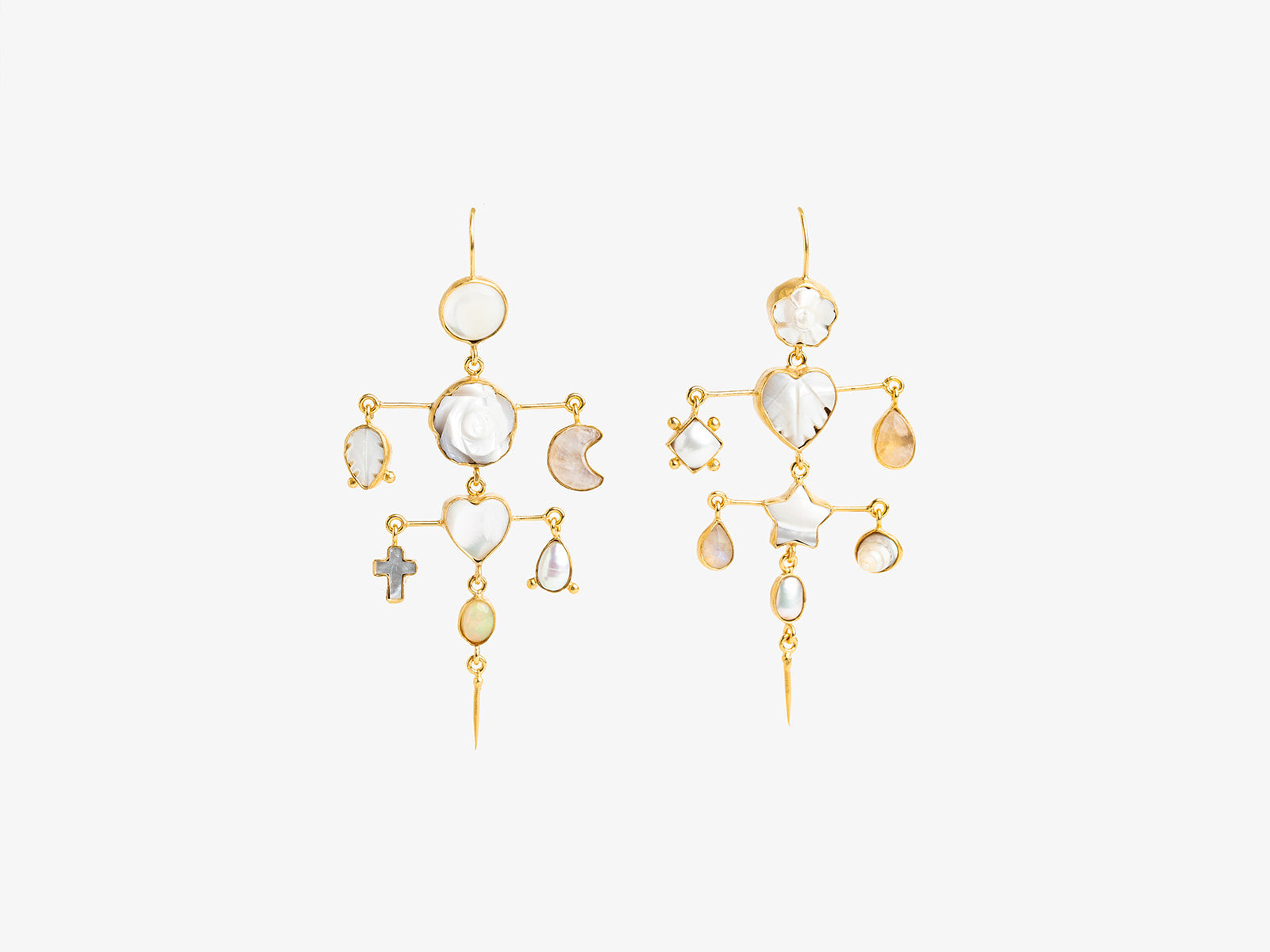 LAYERED VICTORIAN DROP EARRING