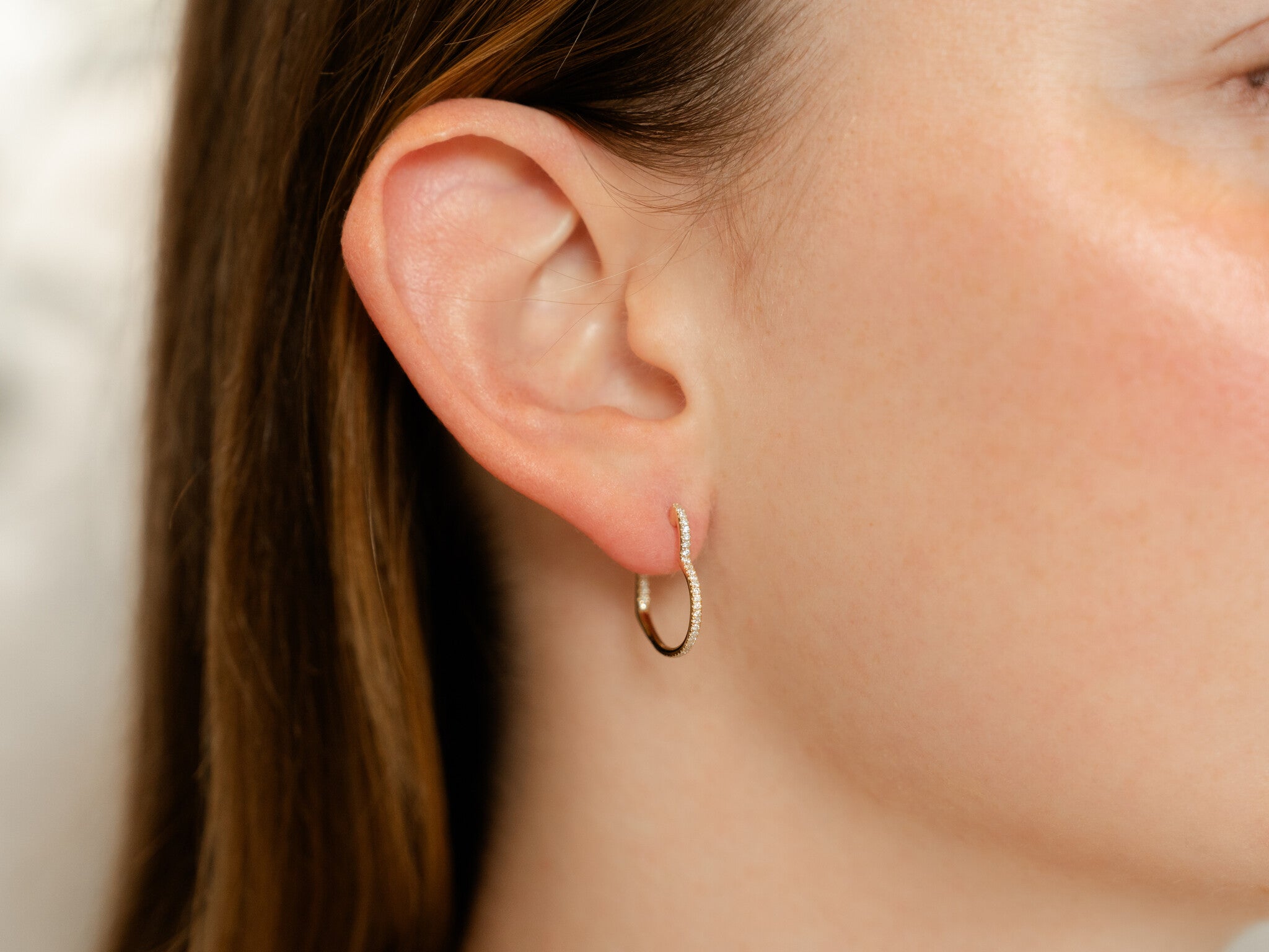 INSIDE OUT HEART HOOP EARRING