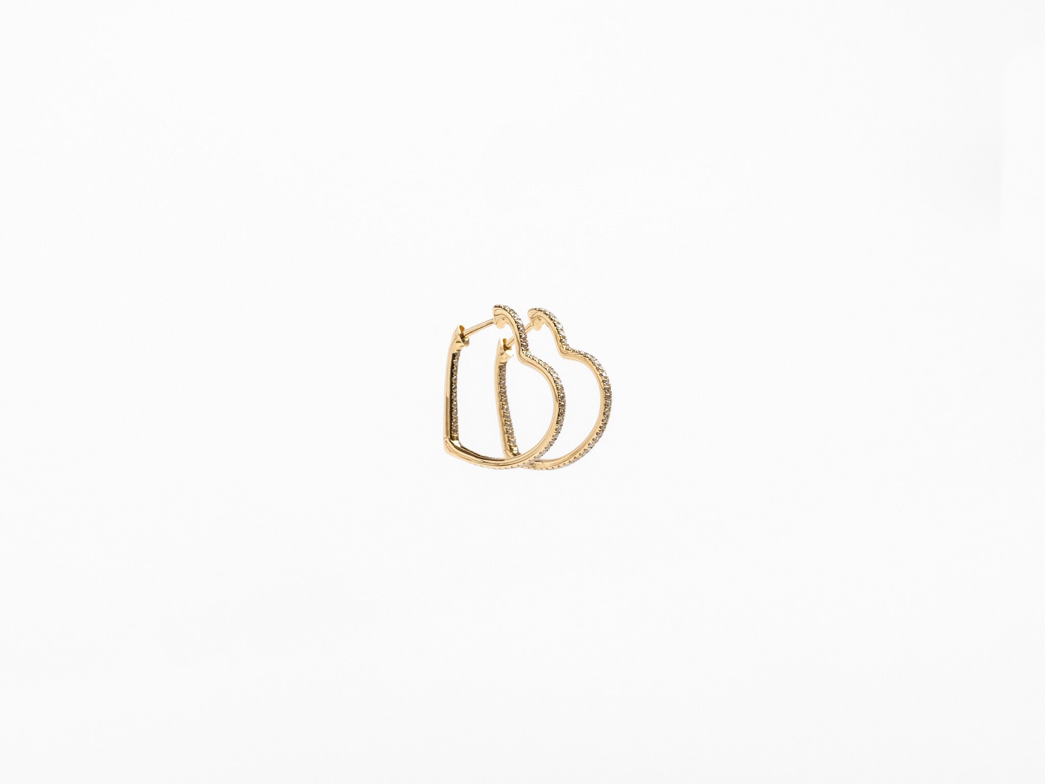 INSIDE OUT HEART HOOP EARRING