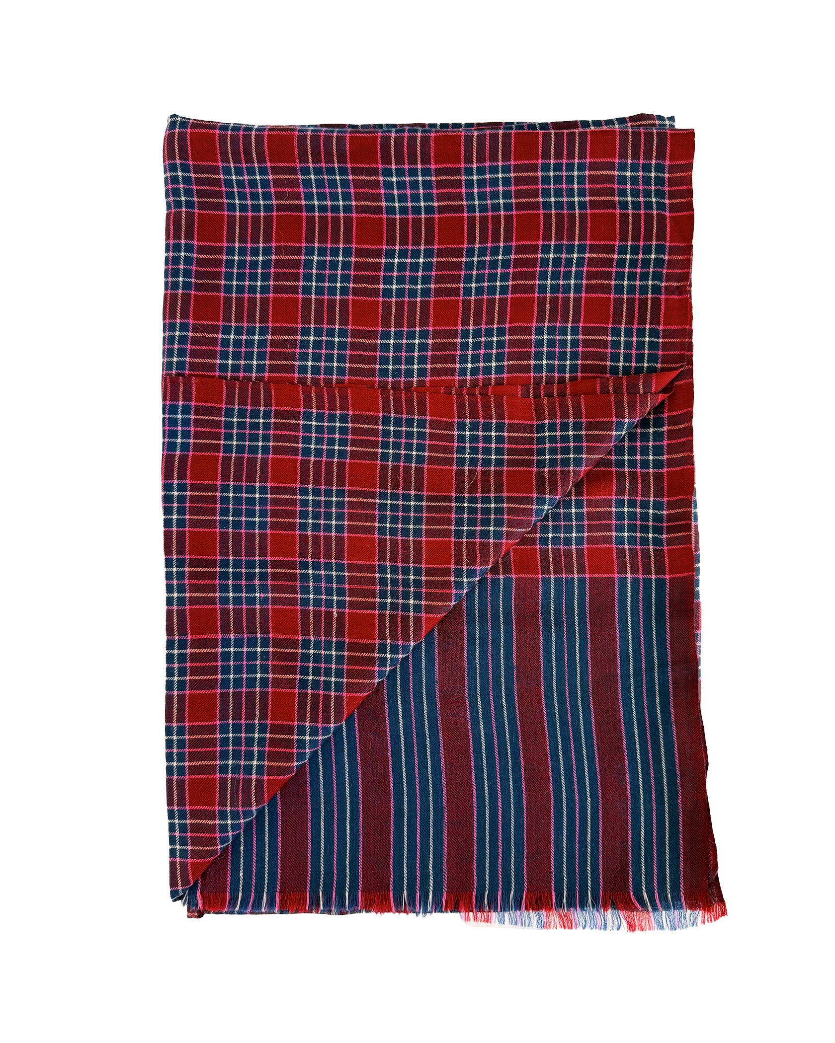 YASER | CHECKS AND STRIPES SHAWL