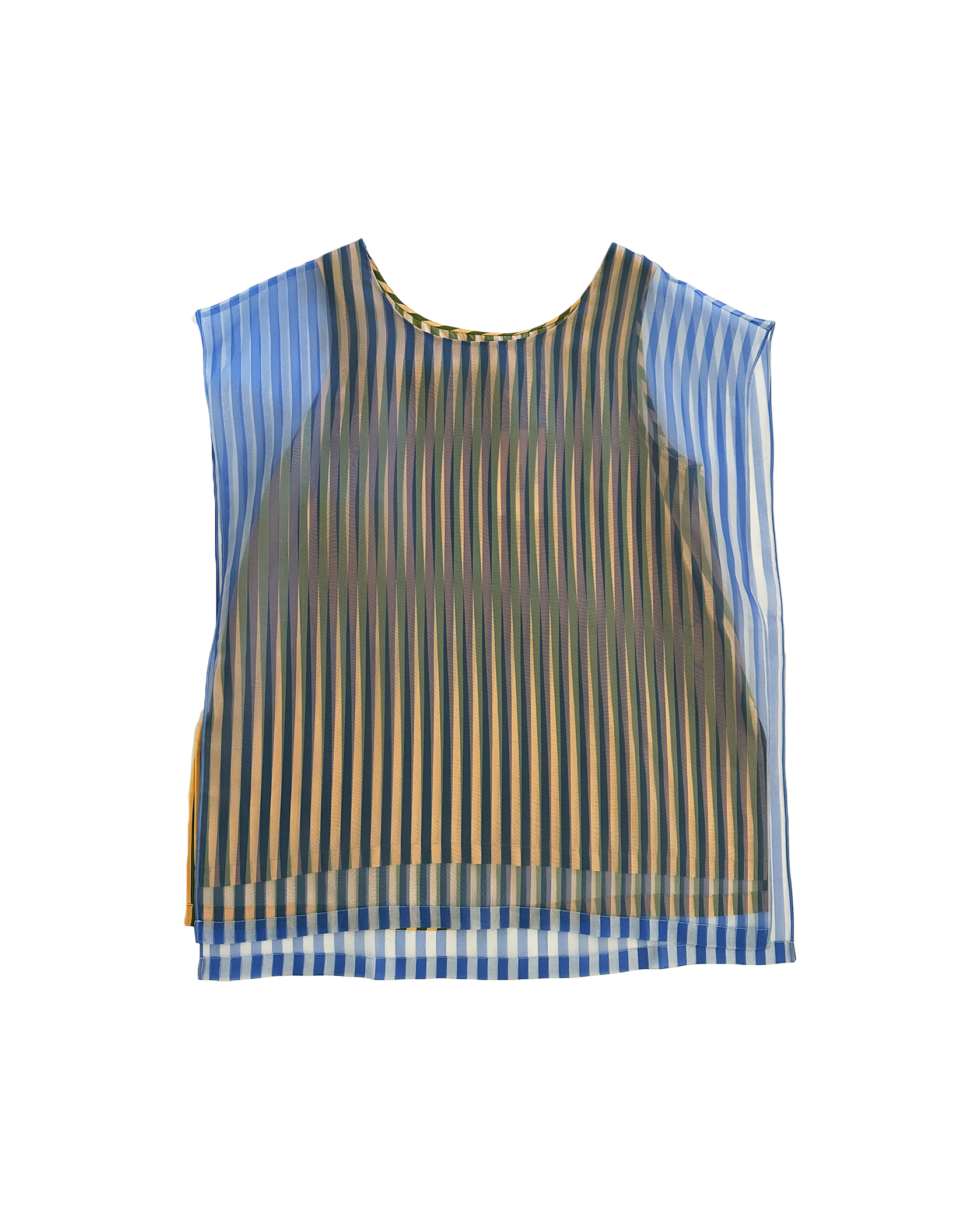 CHRISTIAN WIJNANTS | SLEEVELESS STRIPED ORGANZA TOP