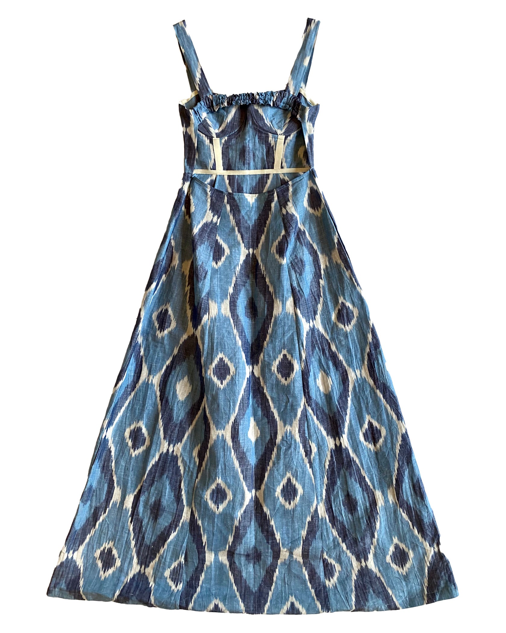 EMPORIO SIRENUSE | IKAT AZURRA BACKLESS MIDI DRESS