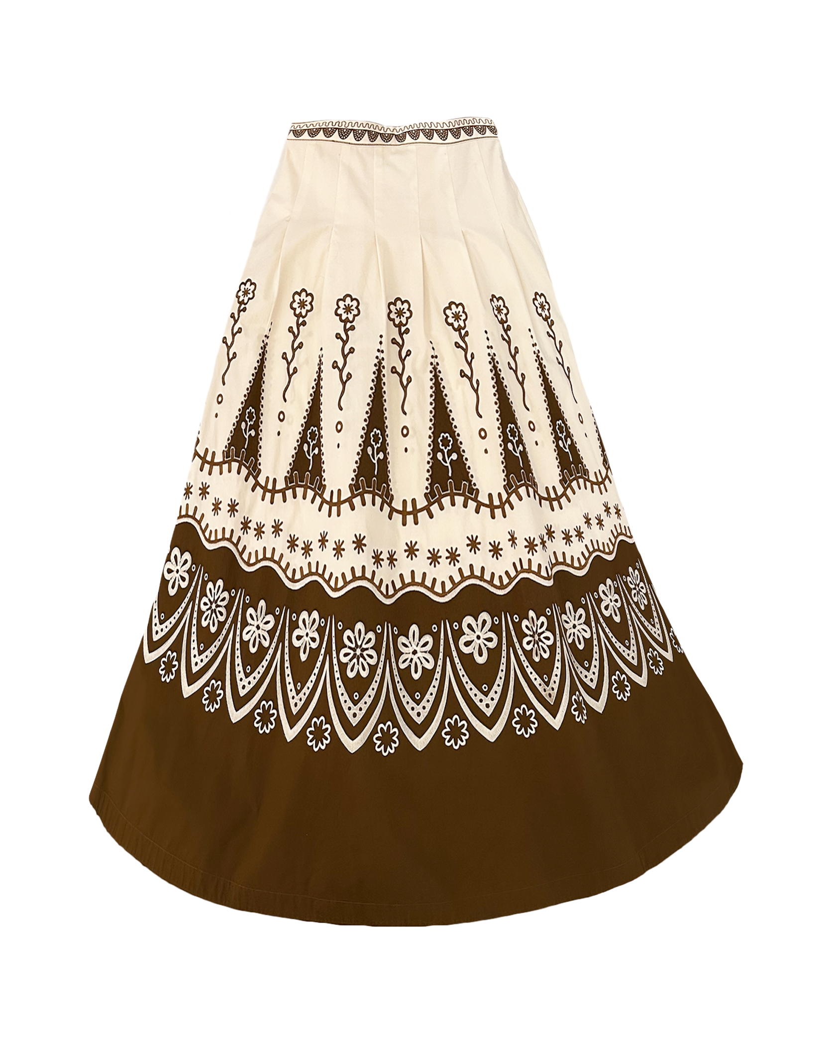 EMPORIO SIRENUSE | HIGH WAISTED EMBROIDERED ALABAMA SKIRT