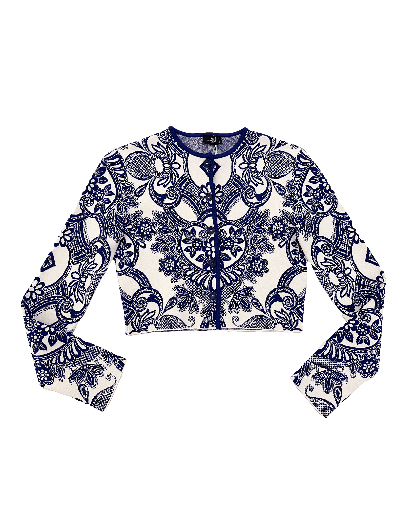 ETRO | LONG SLEEVE CROPPED KNIT CARDIGAN