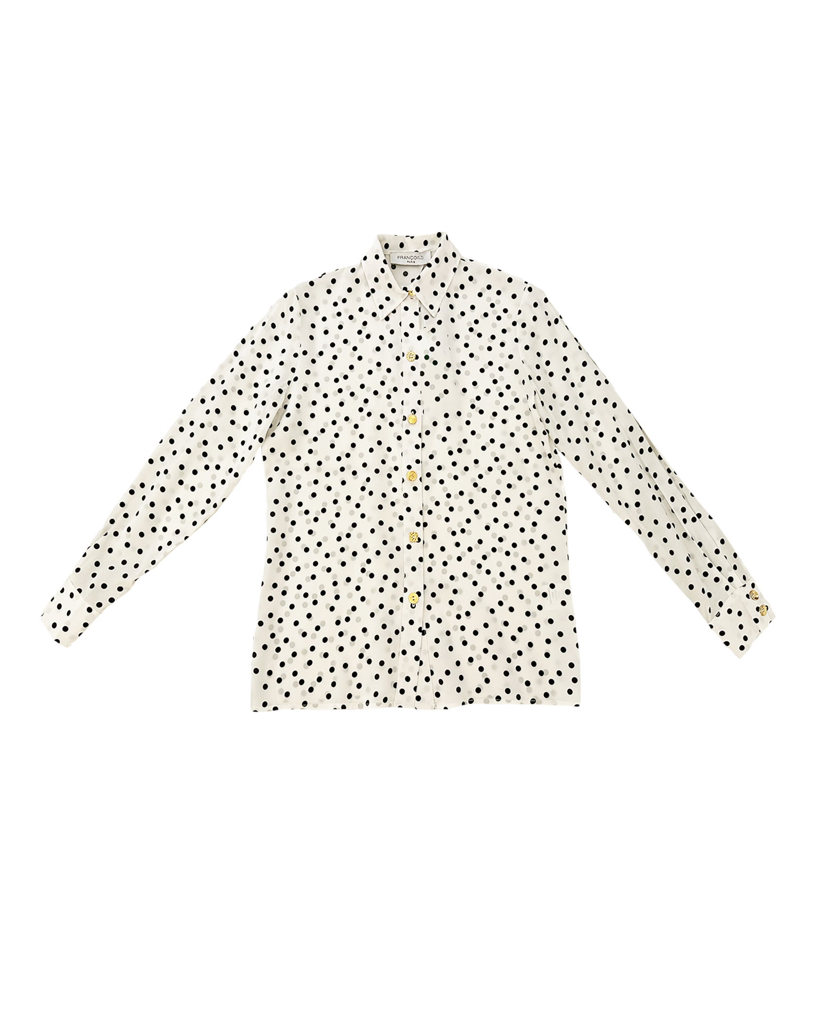 FRANCOISE | LONG SLEEVE POLKA DOT BUTTON DOWN SHIRT