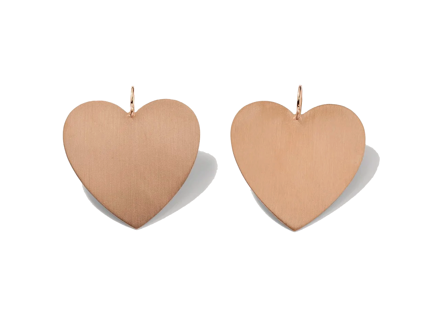 IRENE NEUWIRTH | LARGE HEART EARRINGS ROSE GOLD