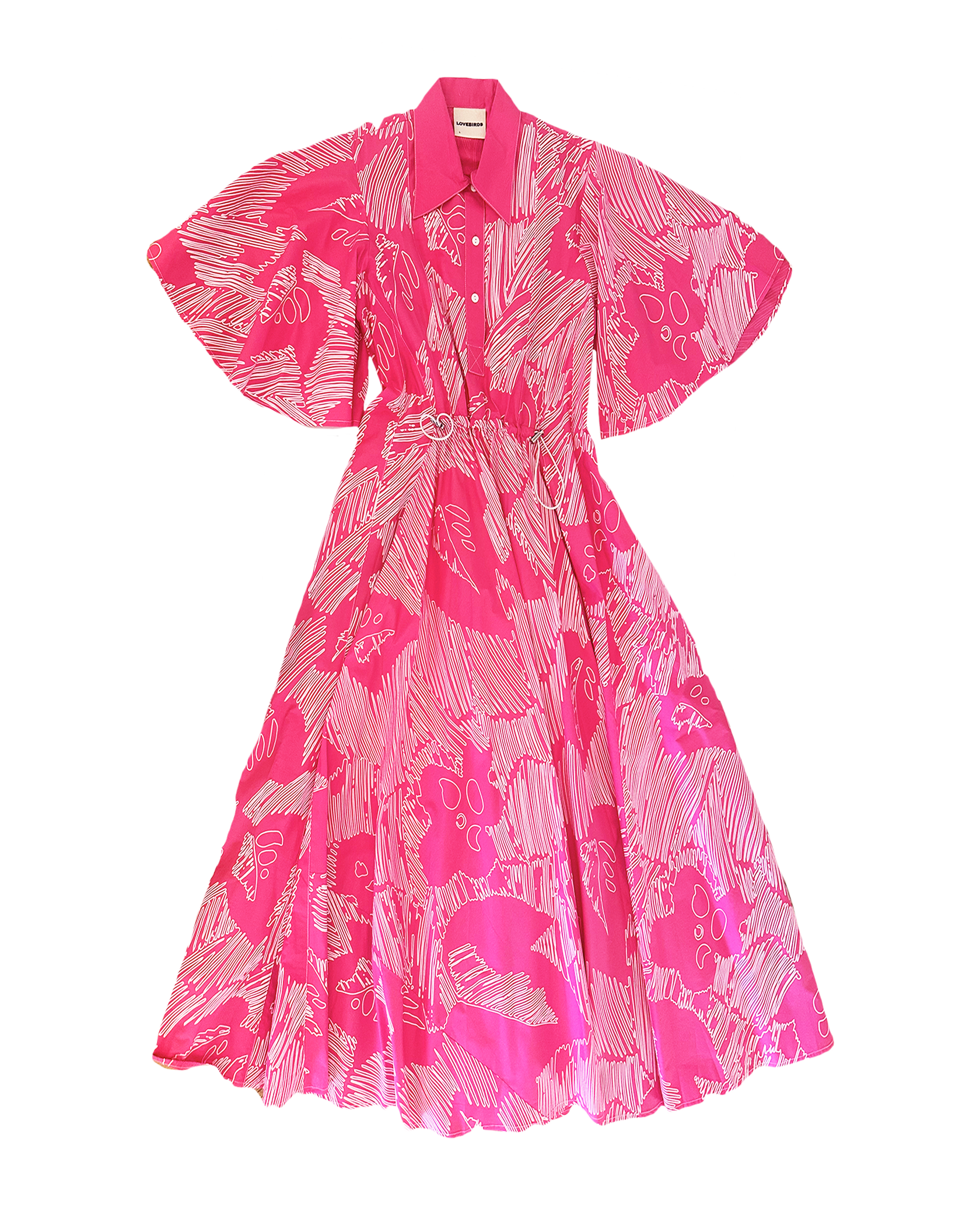 LOVEBIRDS | SHORT SLEEVE CHERIE MIDI DRESS