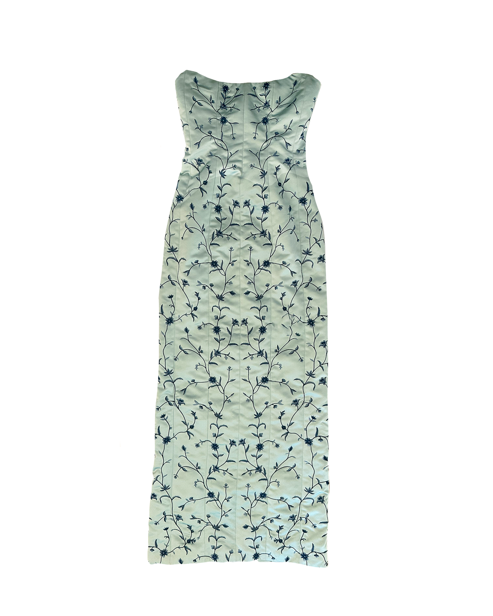 MARKARIAN | STRAPLESS EMBROIDERED COLUMN GOWN