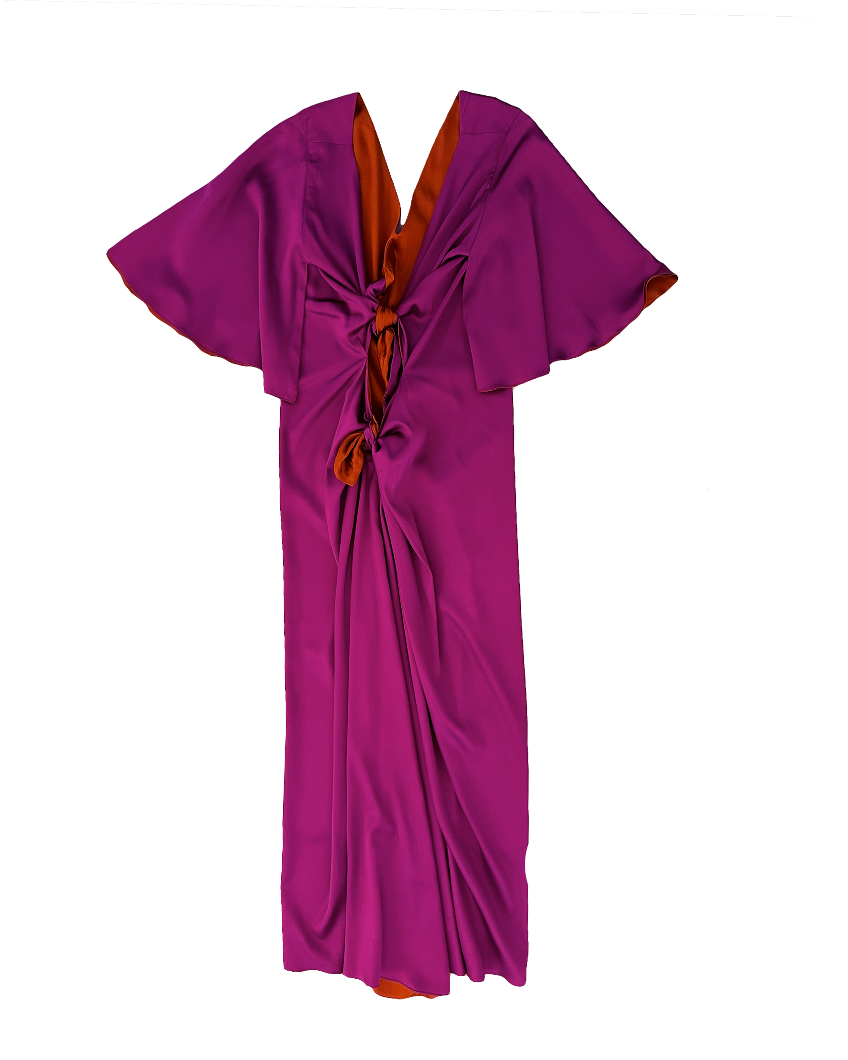 STEPHAN JANSON | REVERSIBLE SHORT SLEEVE V-NECK TIE DRESS