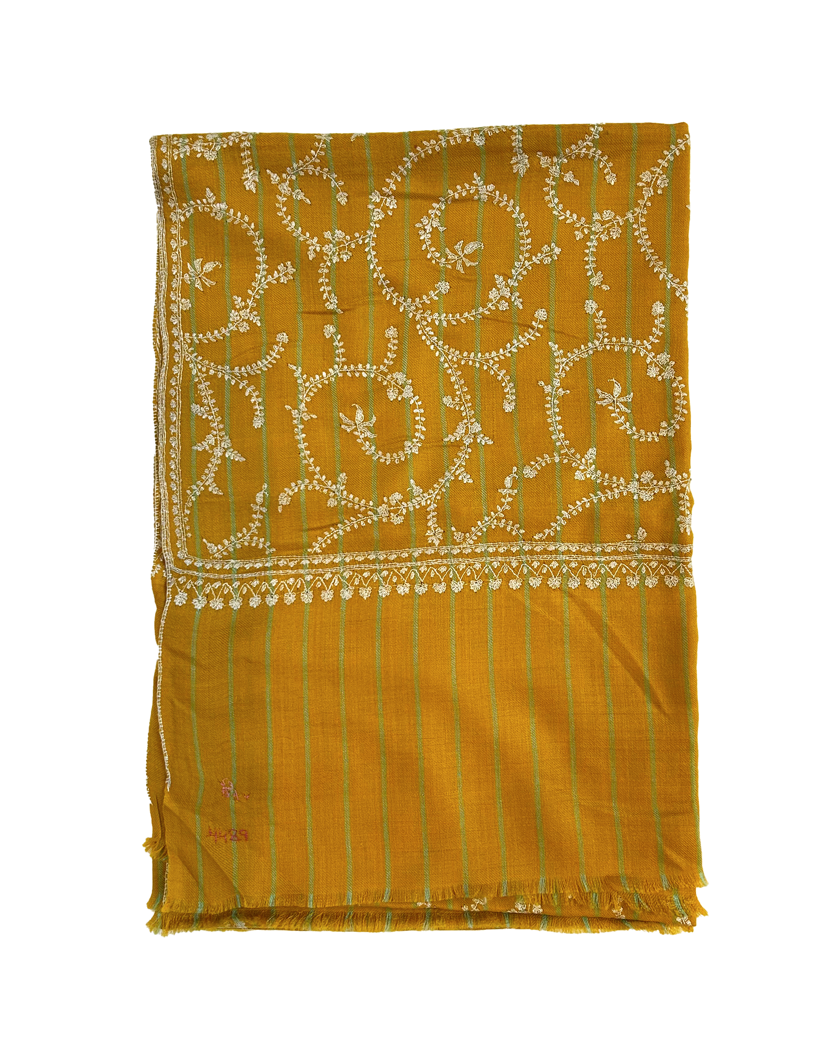 YASER | MUSTARD STRIPE SWIRL SHAWL