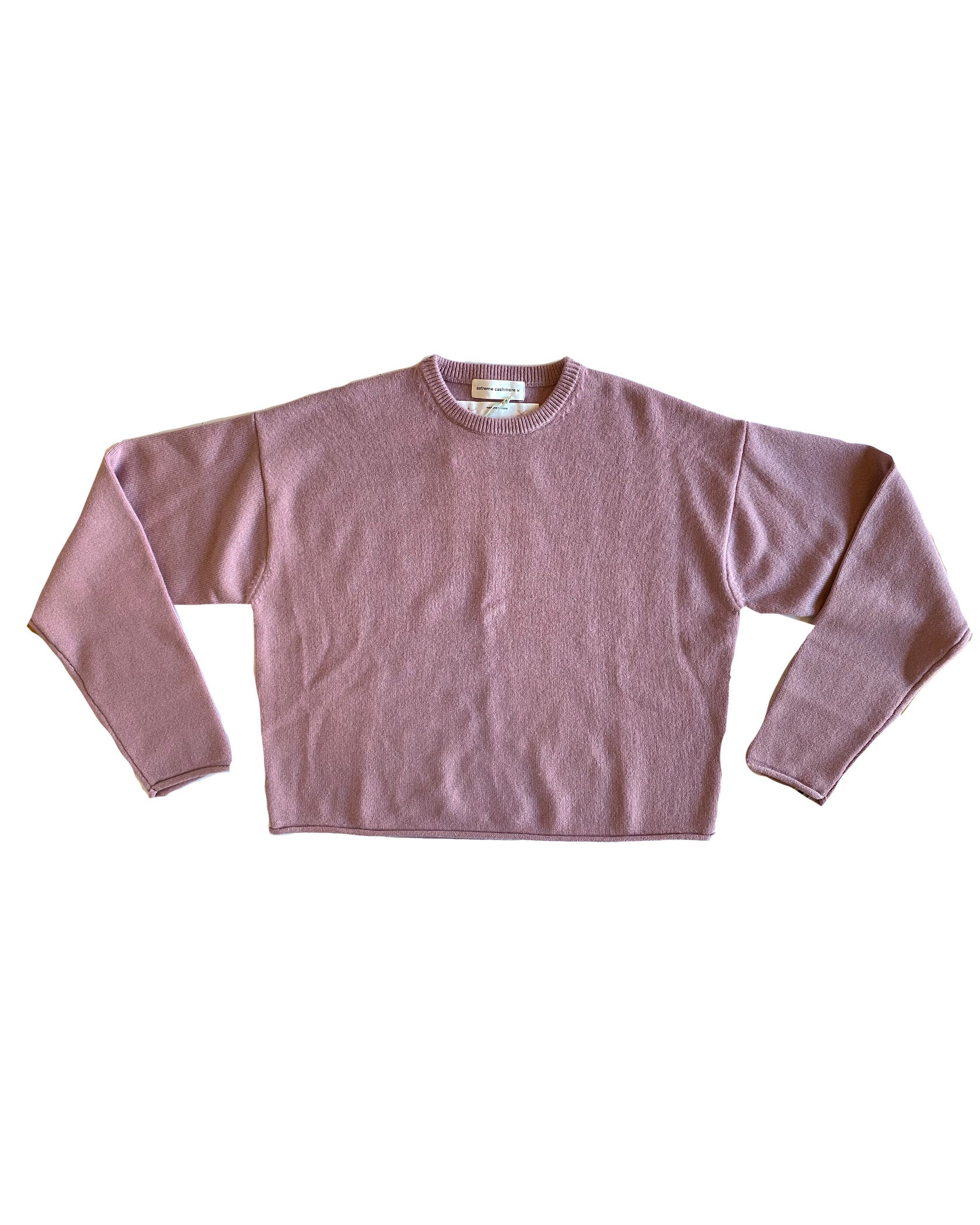 EXTREME CASHMERE | LONG SLEEVE ROLLED CROP COMFY KNIT