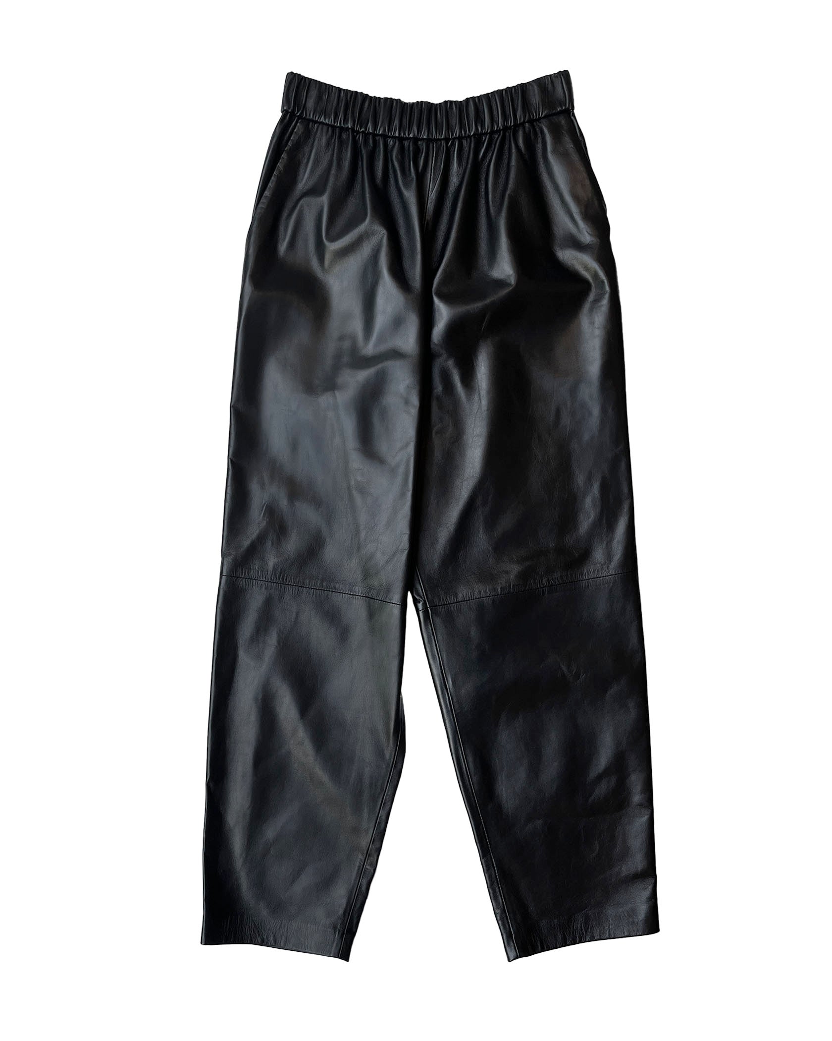 DUSAN | HIGH WAISTED LEATHER CARROT PANT