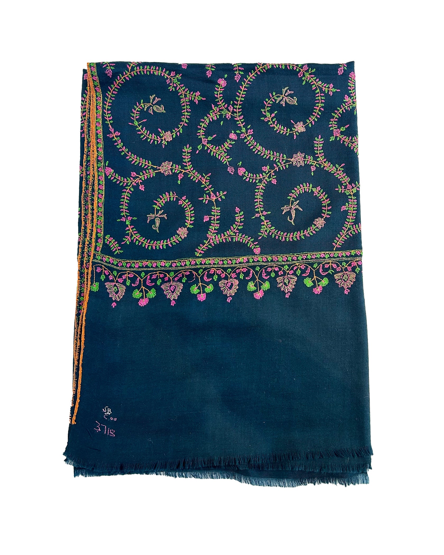 YASER | TEAL NEON SWIRL SHAWL