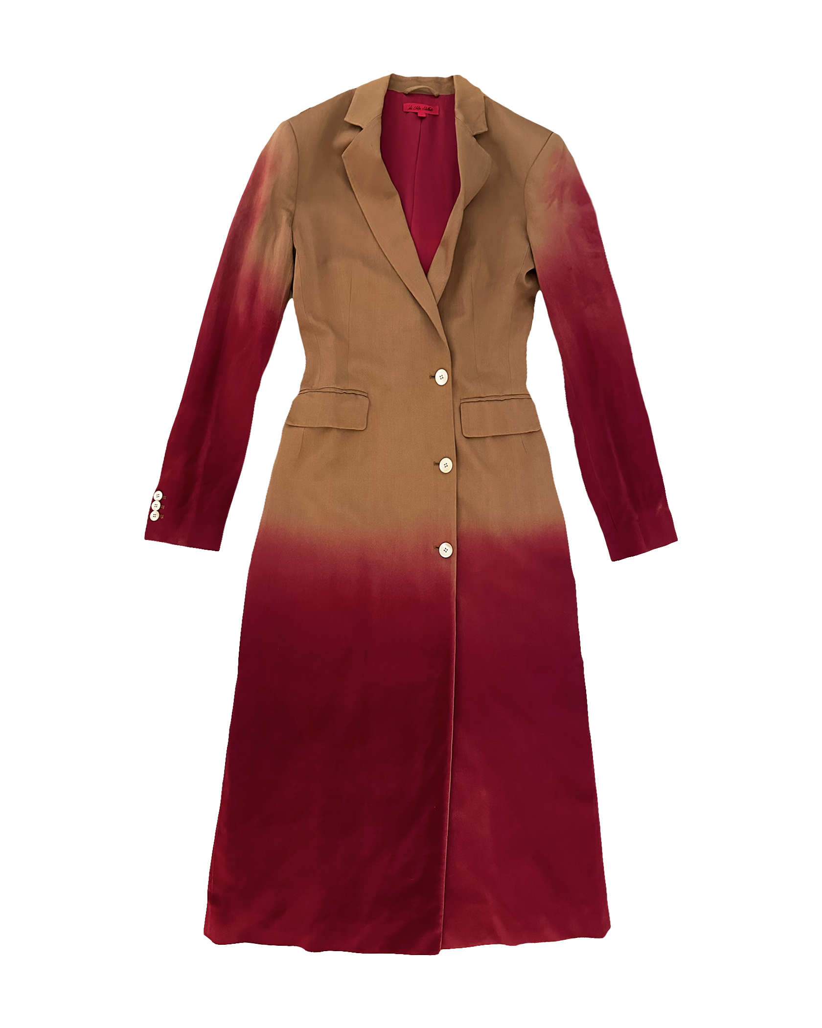 THE ELDER STATESMAN | LONG SLEEVE DOUBLE BREASTED COAT