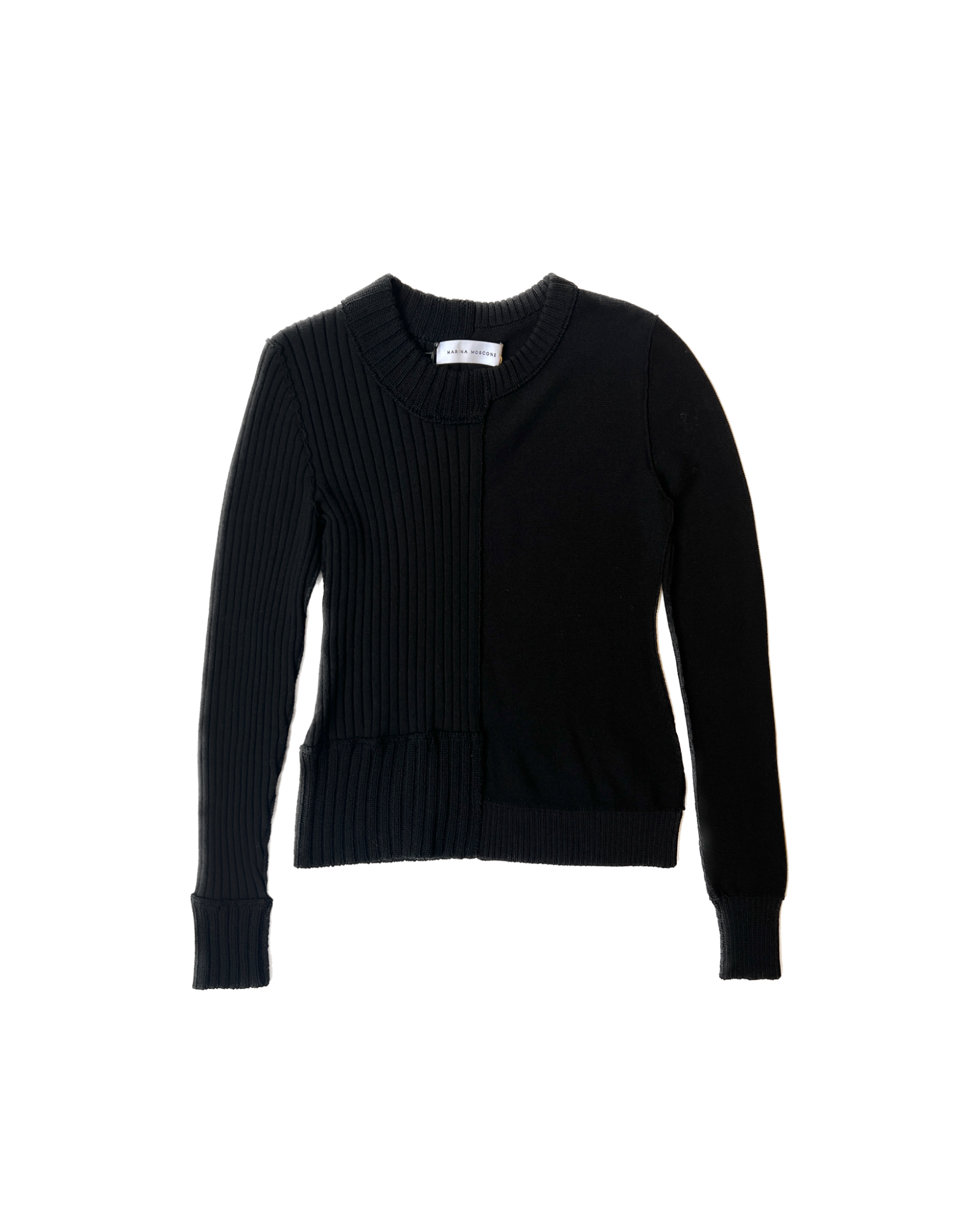 KNIT PATCHWORK PULLOVER